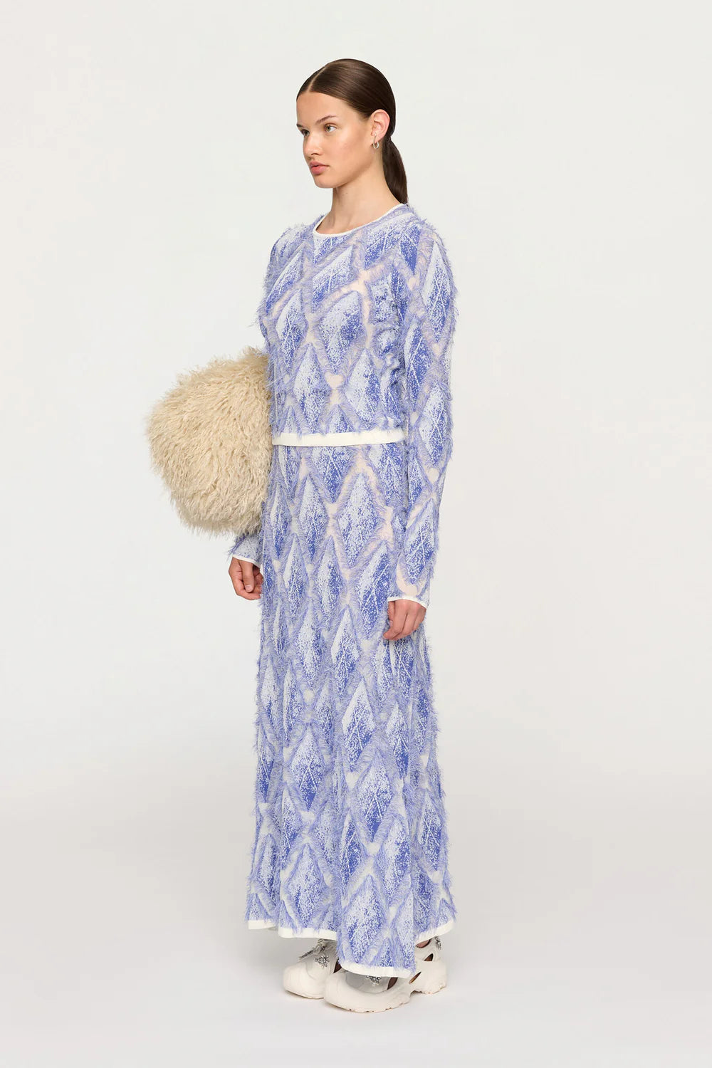 Cl1720 Lapis Jacquard Top