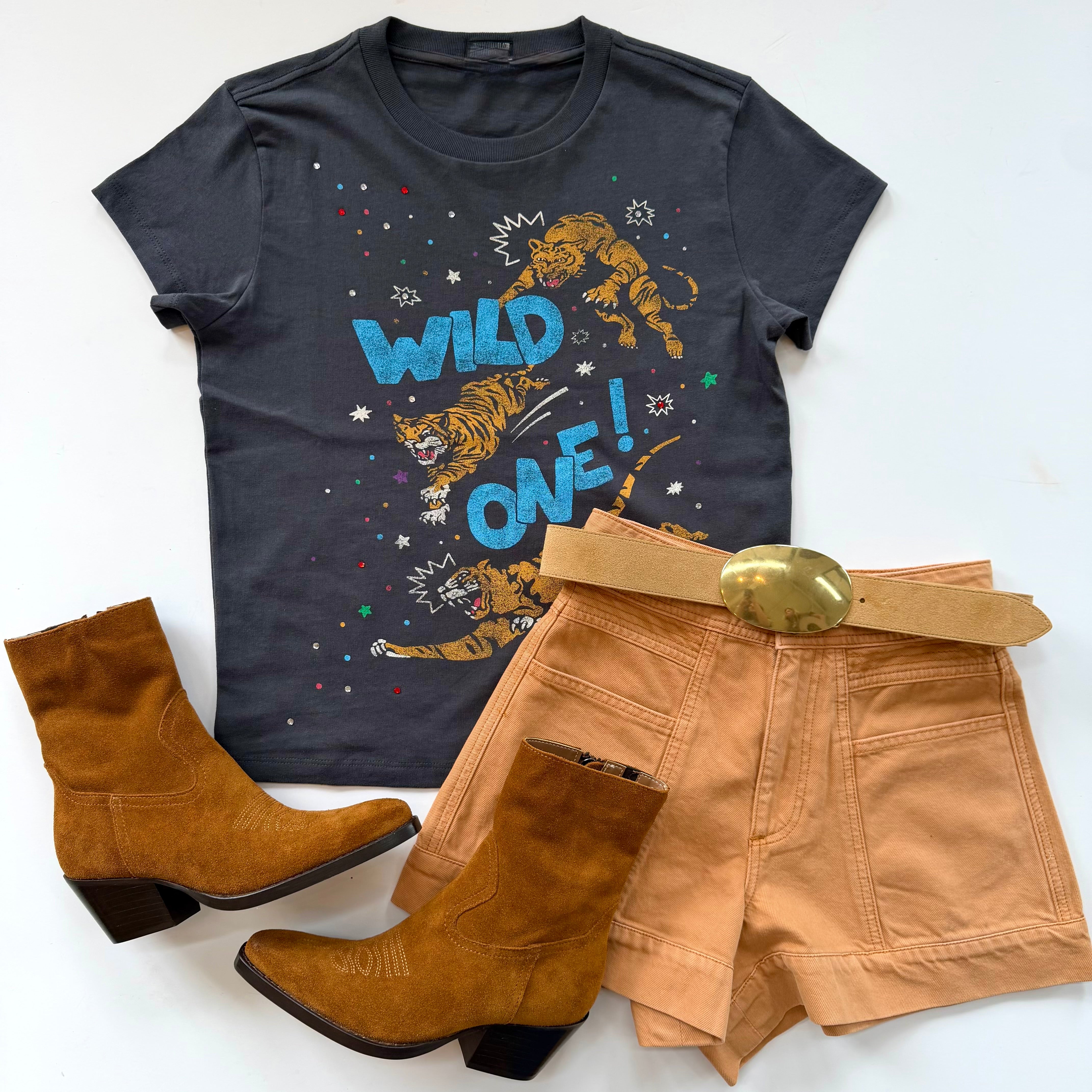 Mo8231 {Pre Order, will arrive by 9/4} Wild One Tiger Tee