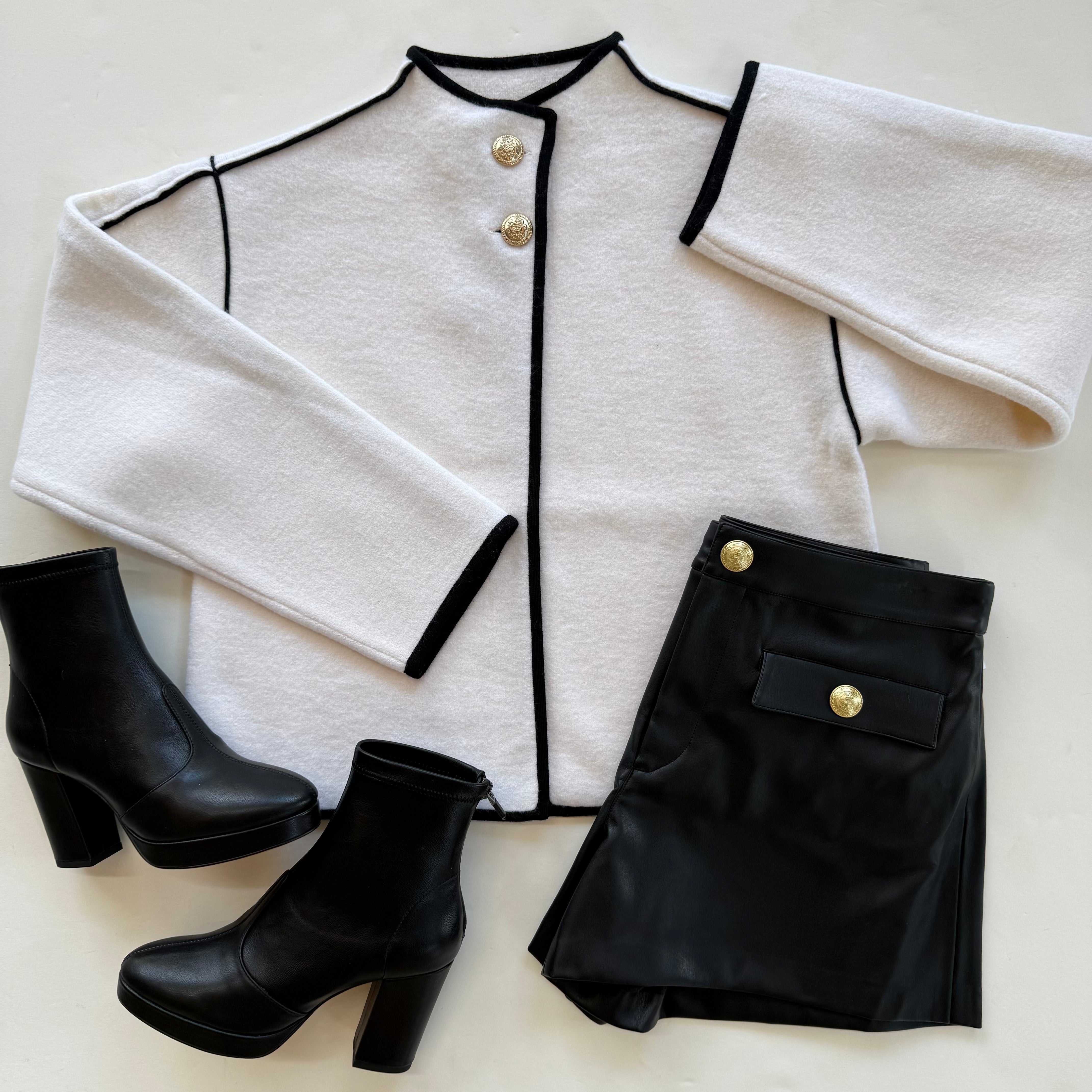 Al584735 Cream Sweater Jacket
