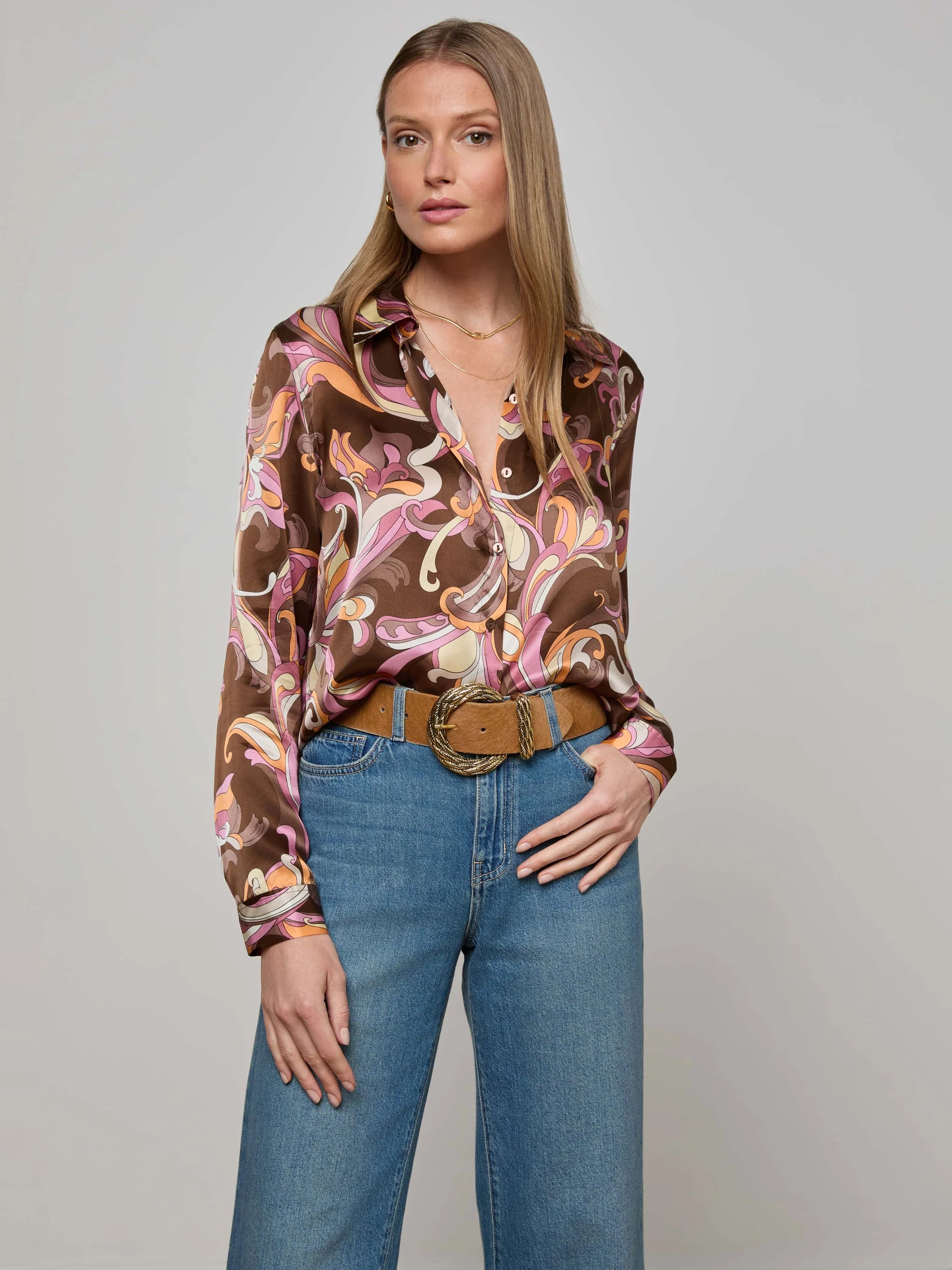 La40223 Paisley Silk Blouse