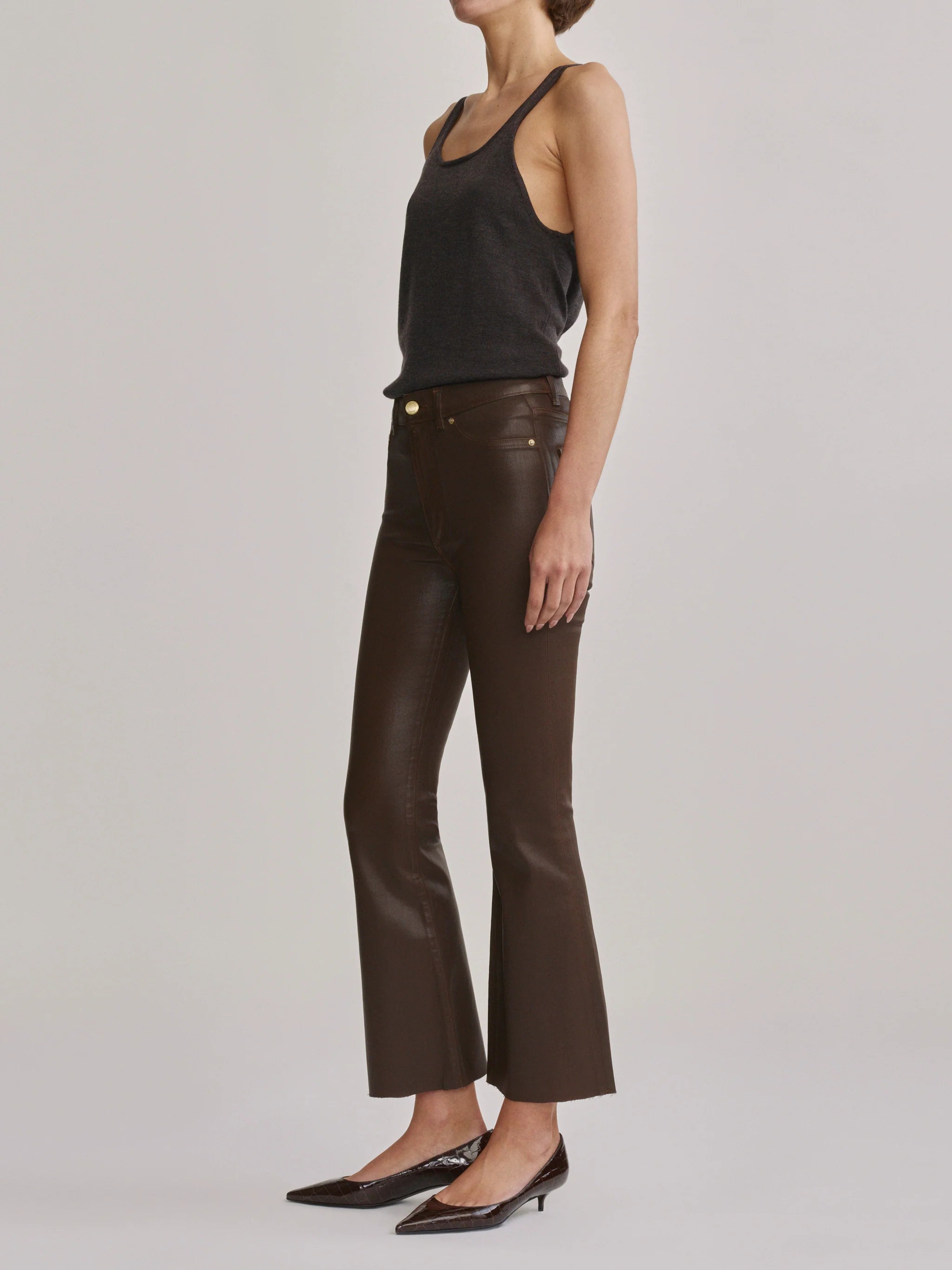 Dl14470 Bridget Crop Bootcut - Brownstone Coated