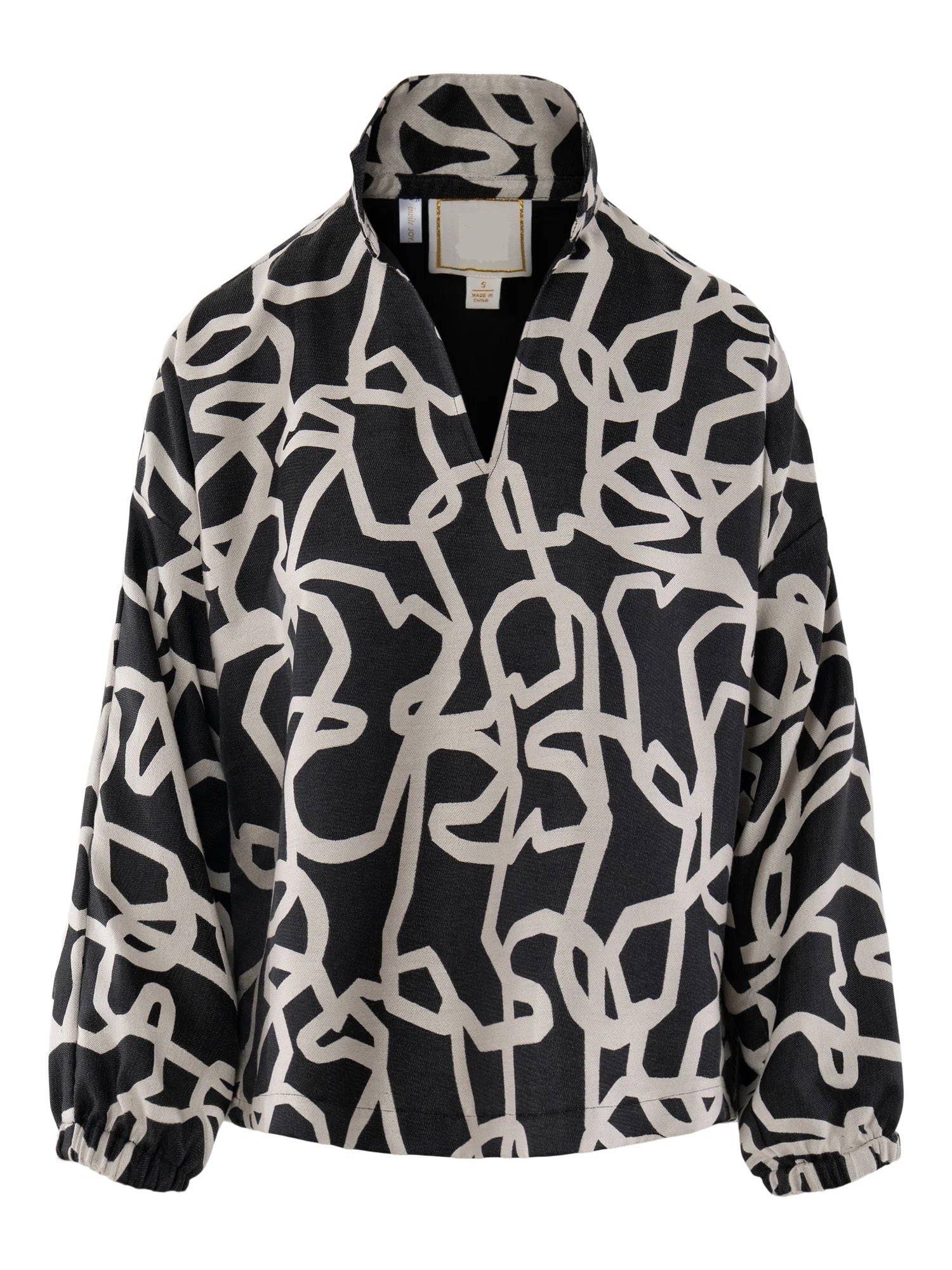 Em455 Jacquard Boot Blouse
