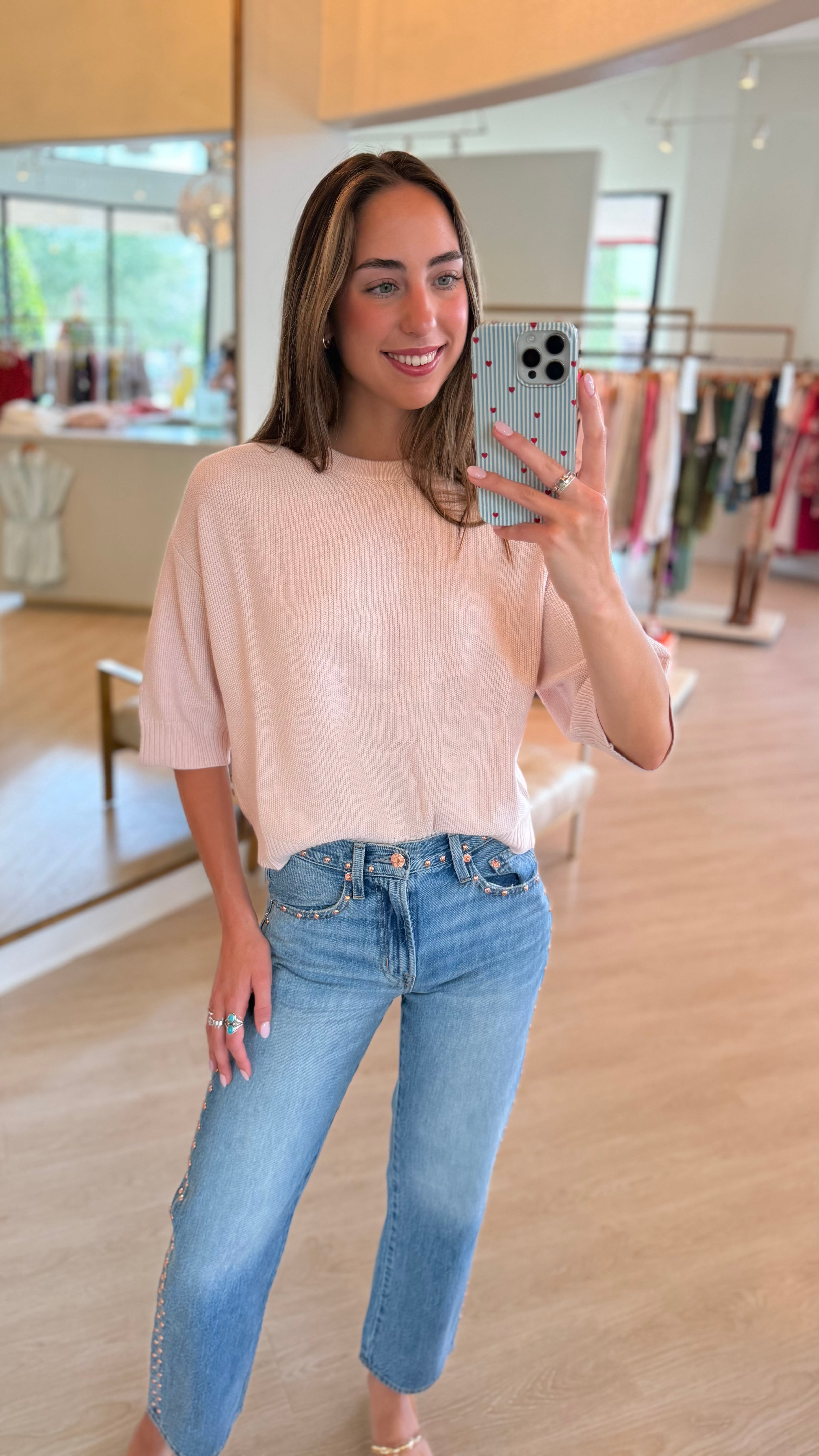 Ongd817 Blush Knit Pullover Top