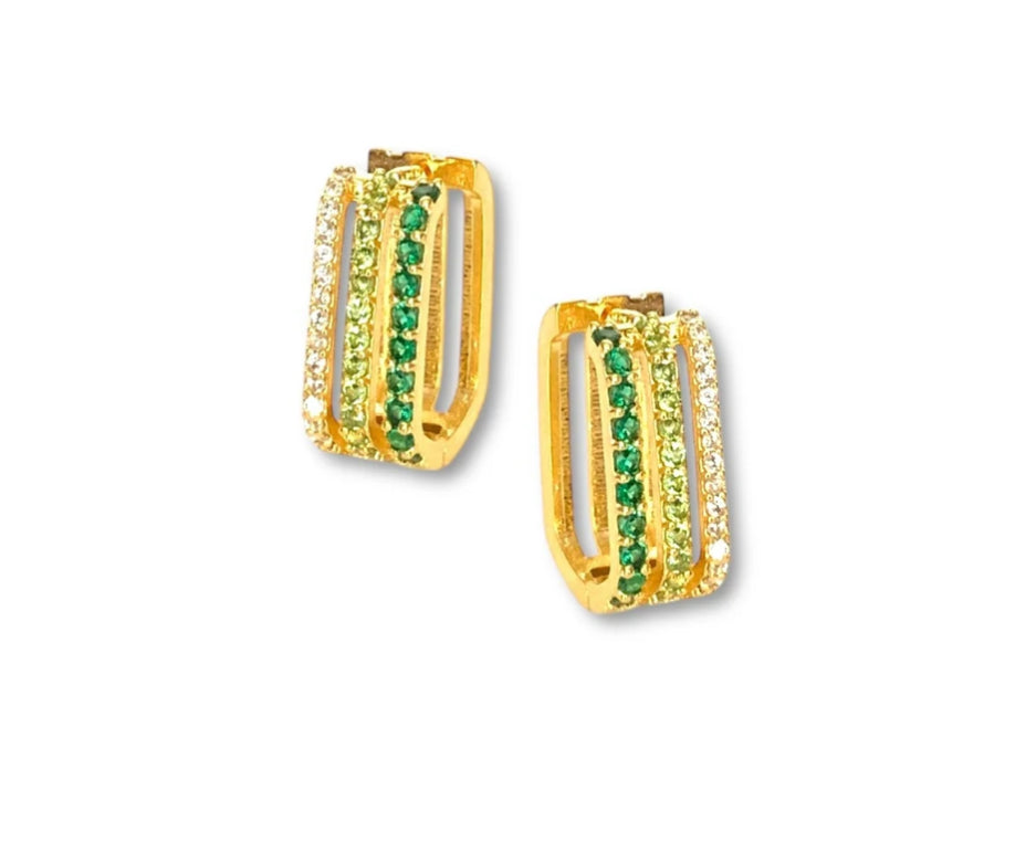 Triple Colette Hoop - Green