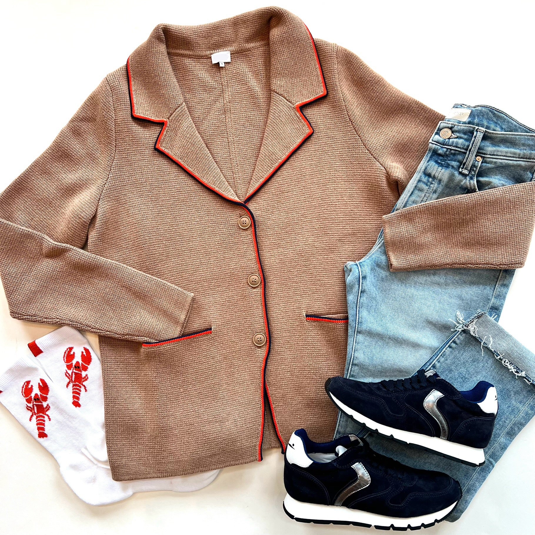 Kusw627 Kule Toffee Knit Blazer