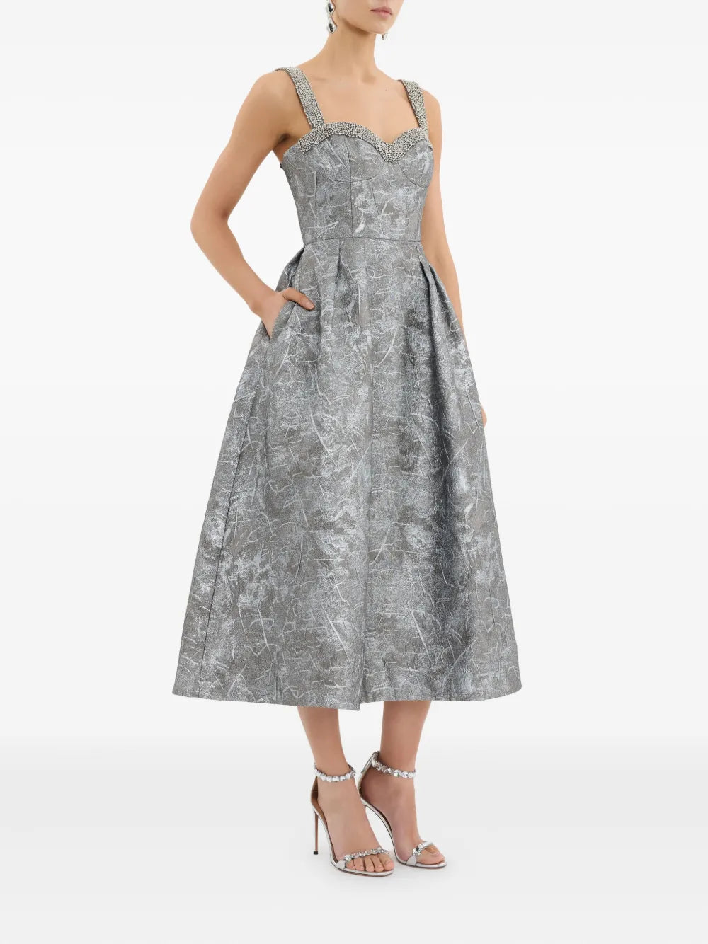 Re1349 Rebecca Vallance Sterling Silver Midi Dress