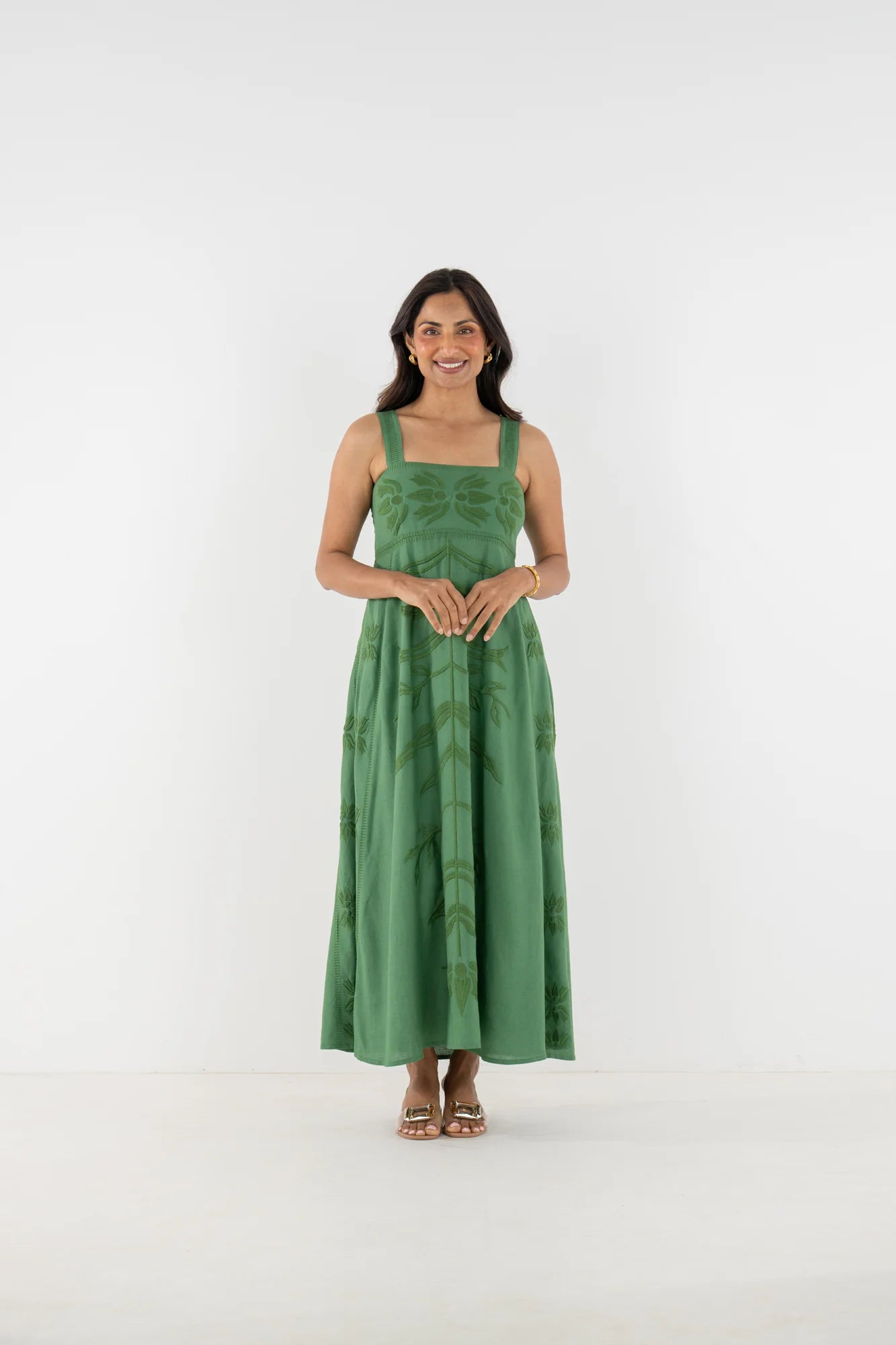 Em709 Green Fairway Maxi Dress