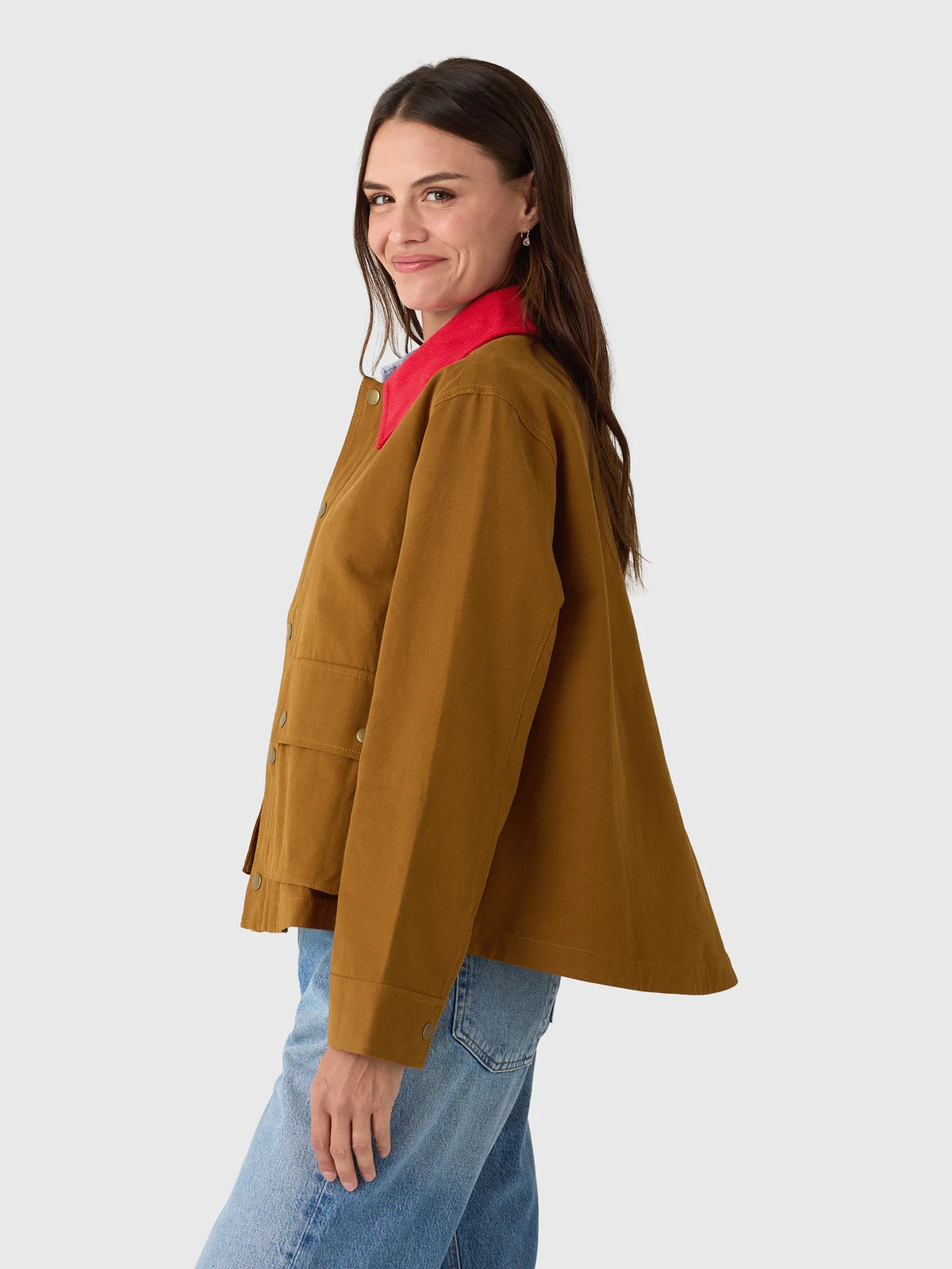 Th5028 Contrast Collar Jacket