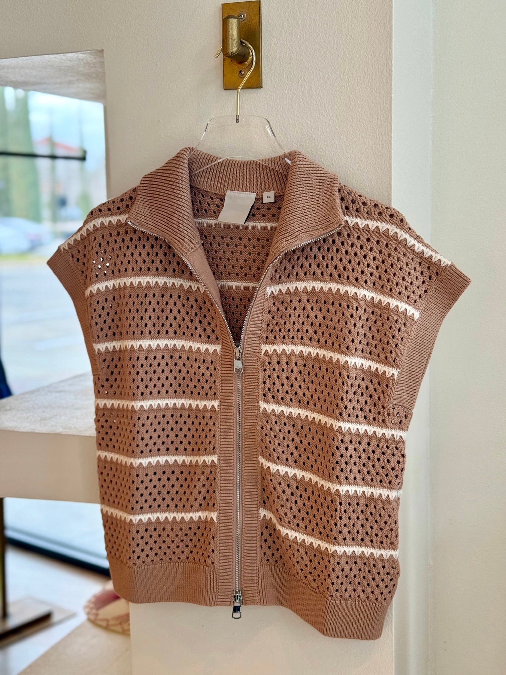 Va03195 Stripe Knit Vest