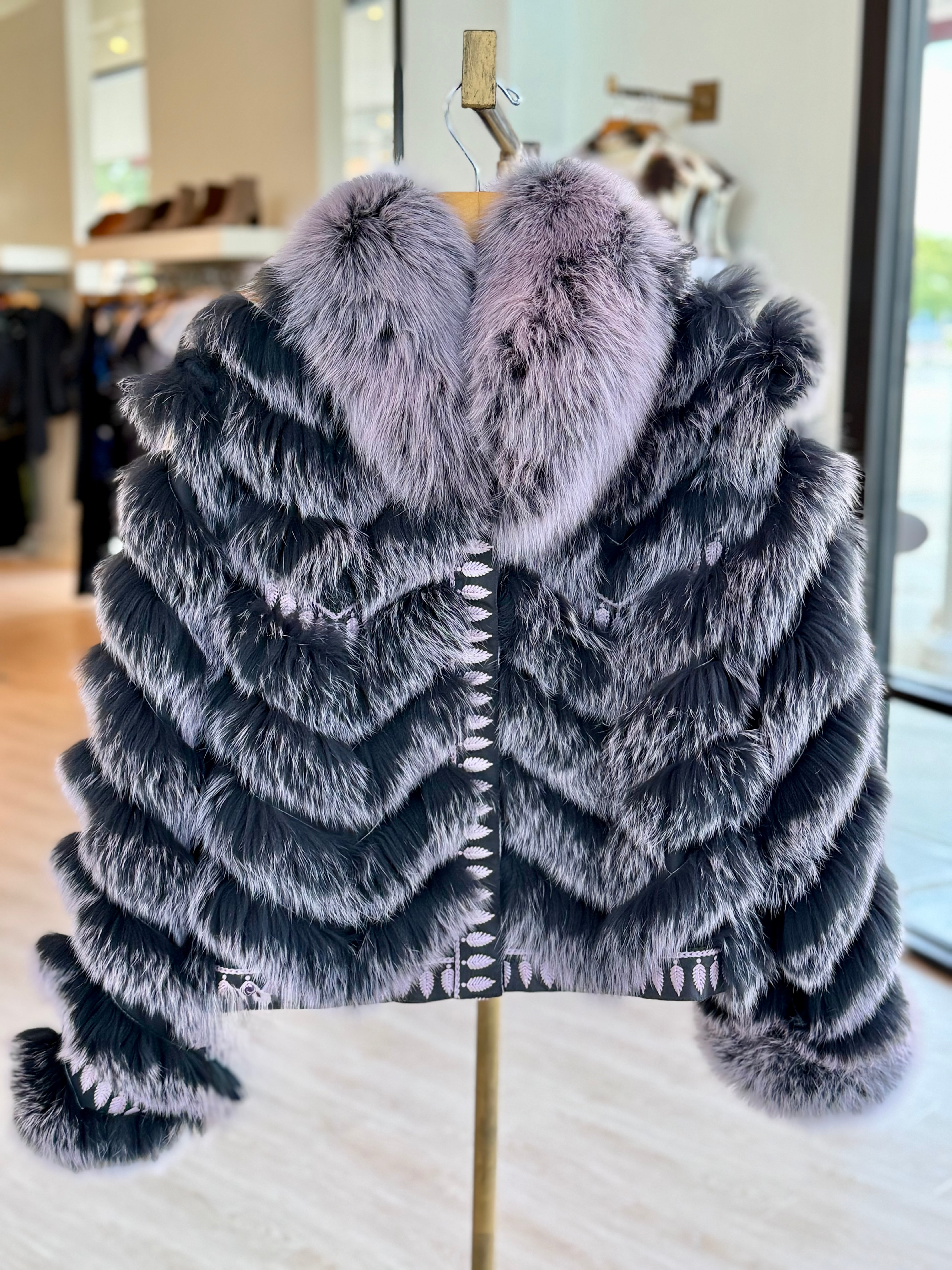 Di3028 Fur Jacket - Smokey Rose