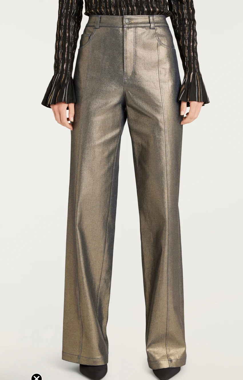Ci8518 Cinq A Sept Gold Francine Pant