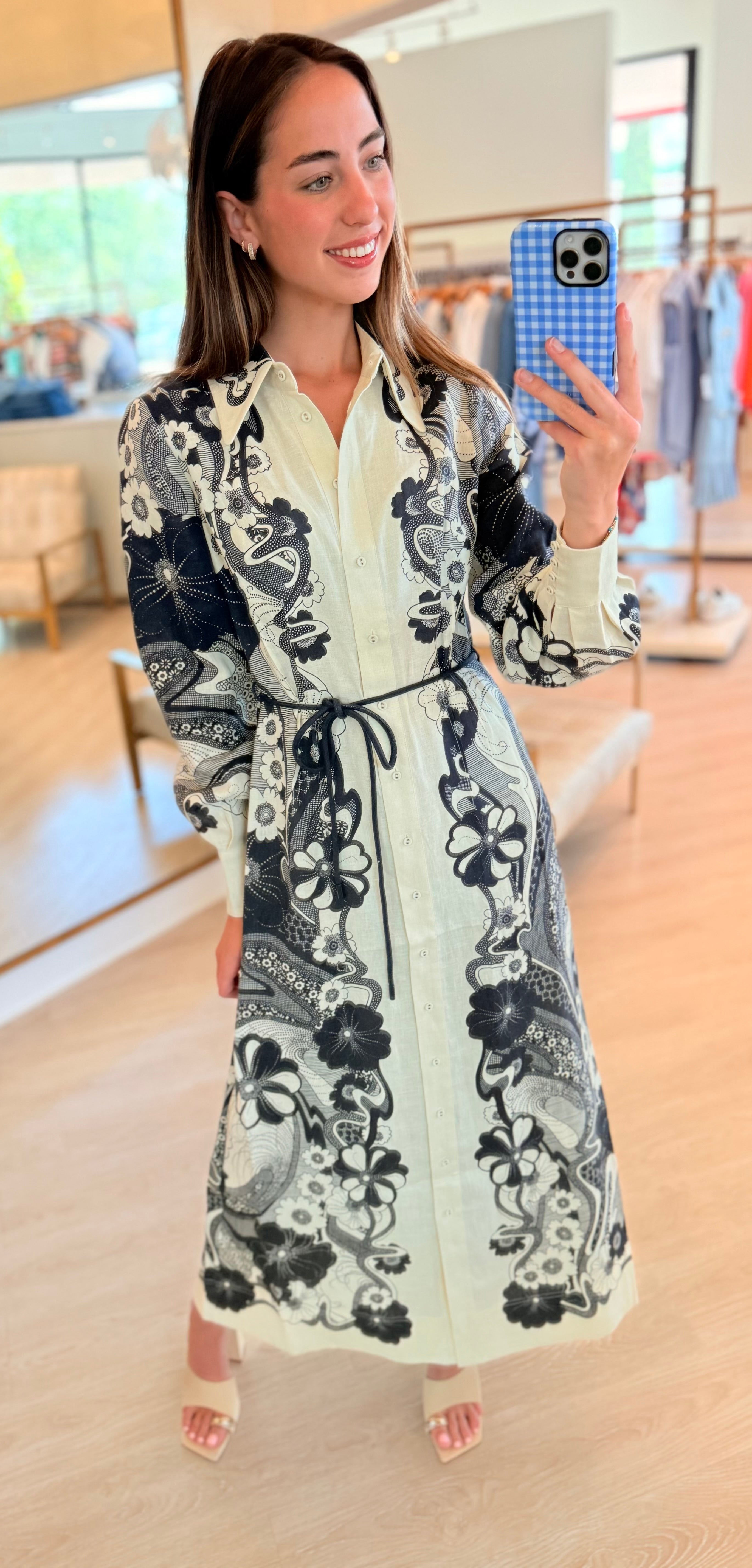 Al5135 Navy & White Shirtdress