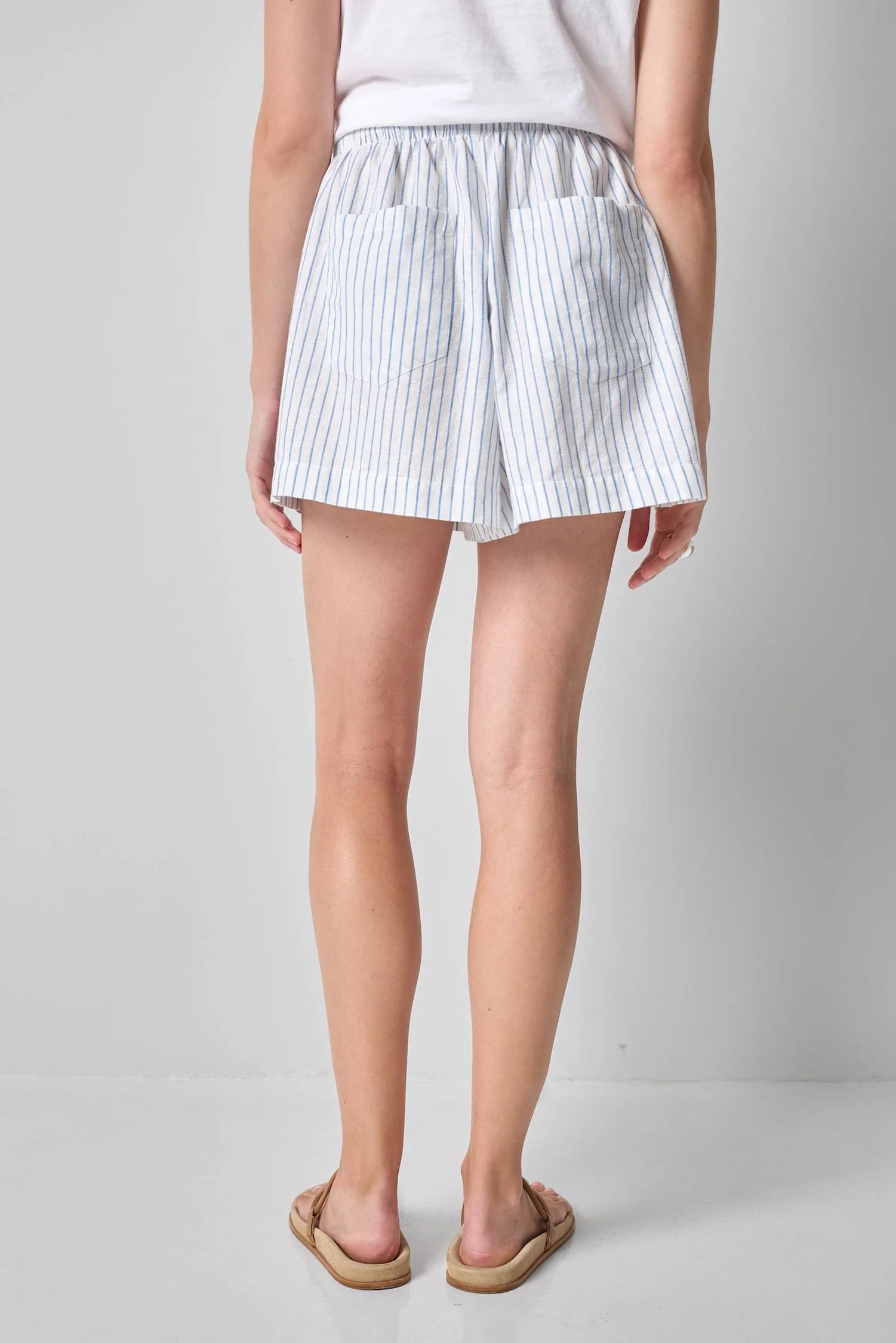 Lipa3436 Capri Stripe Shorts