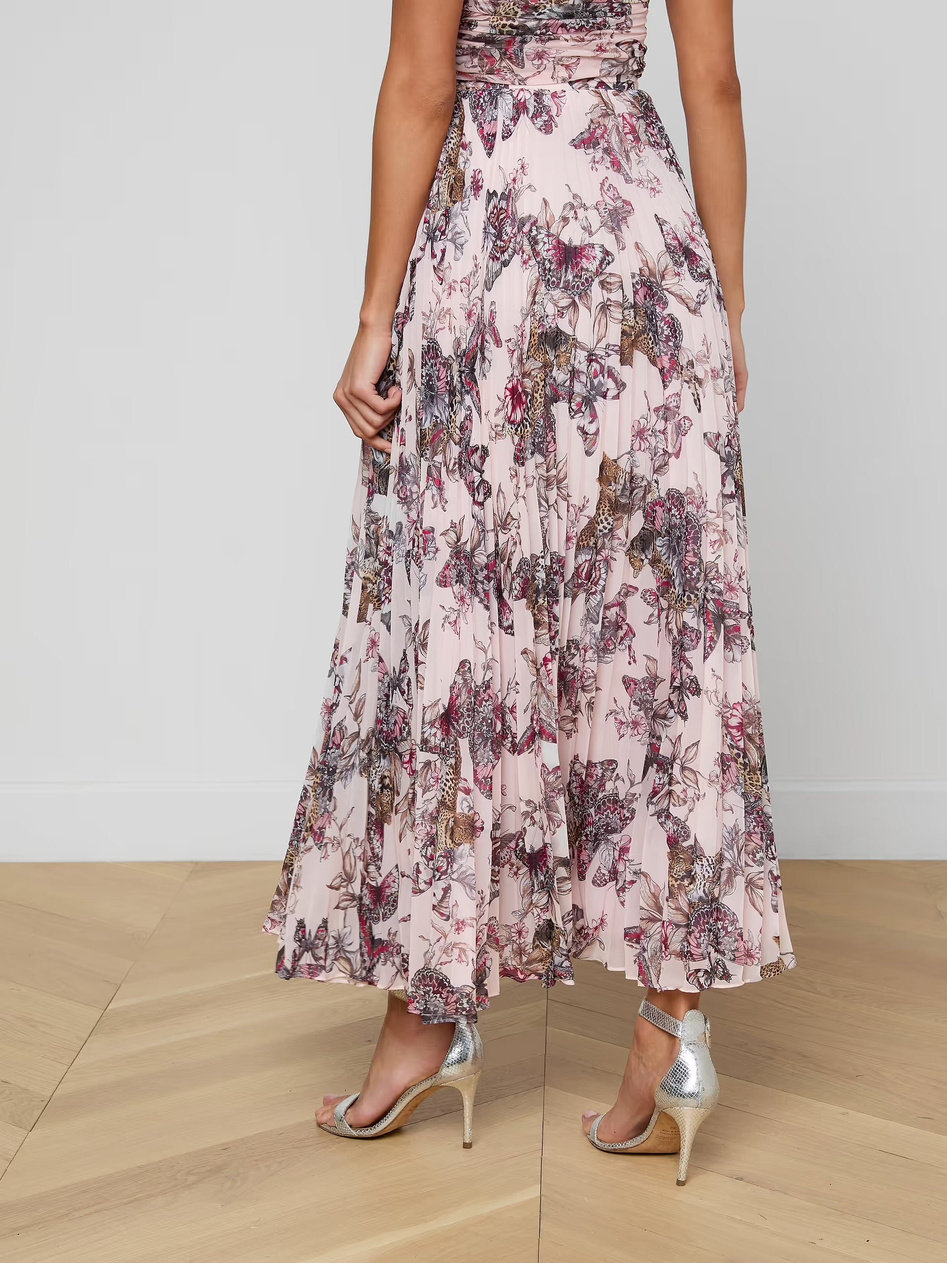 La3413 Butterfly Maxi Skirt