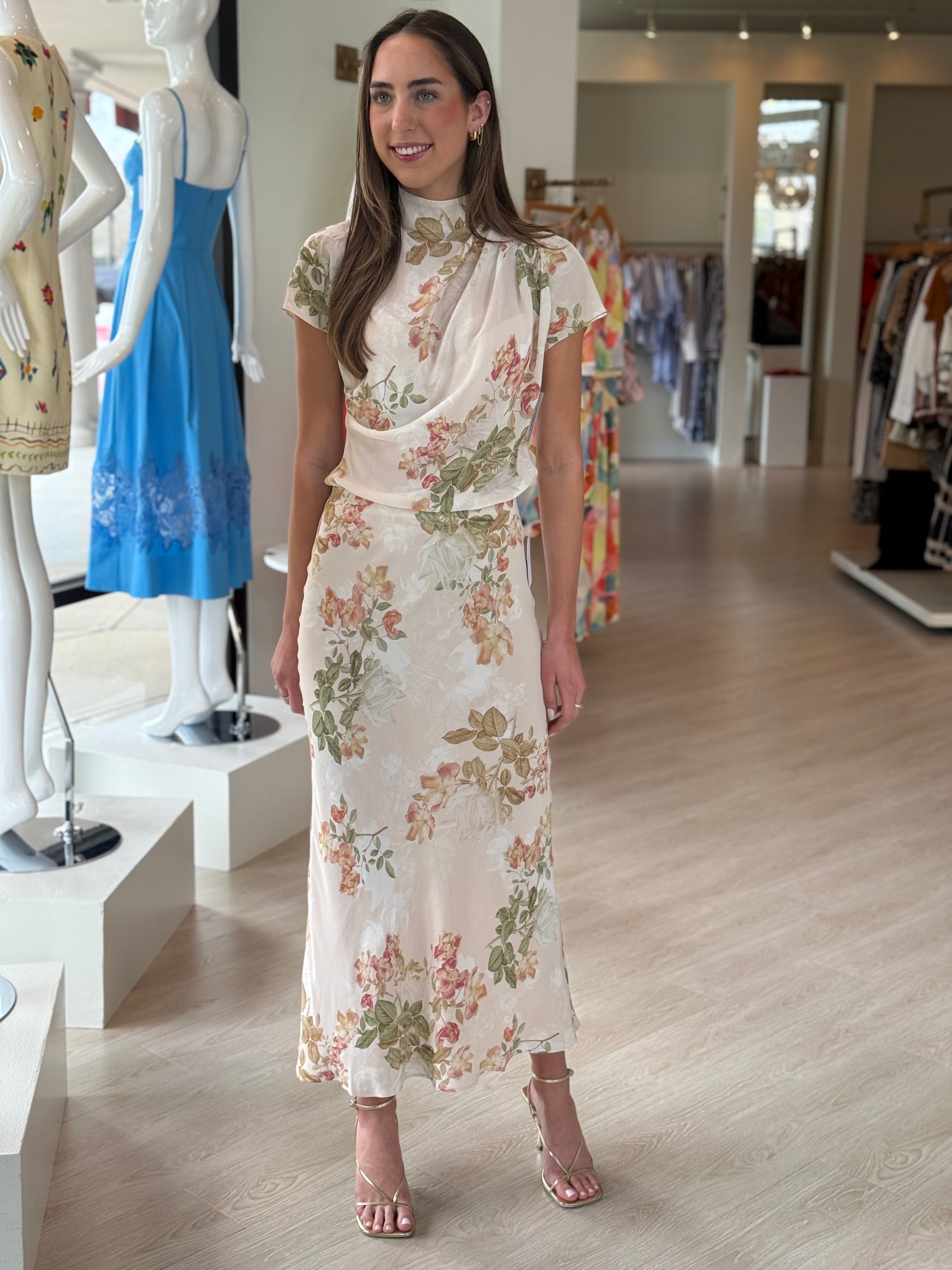 Fa1611 Peach Rose Drape Top