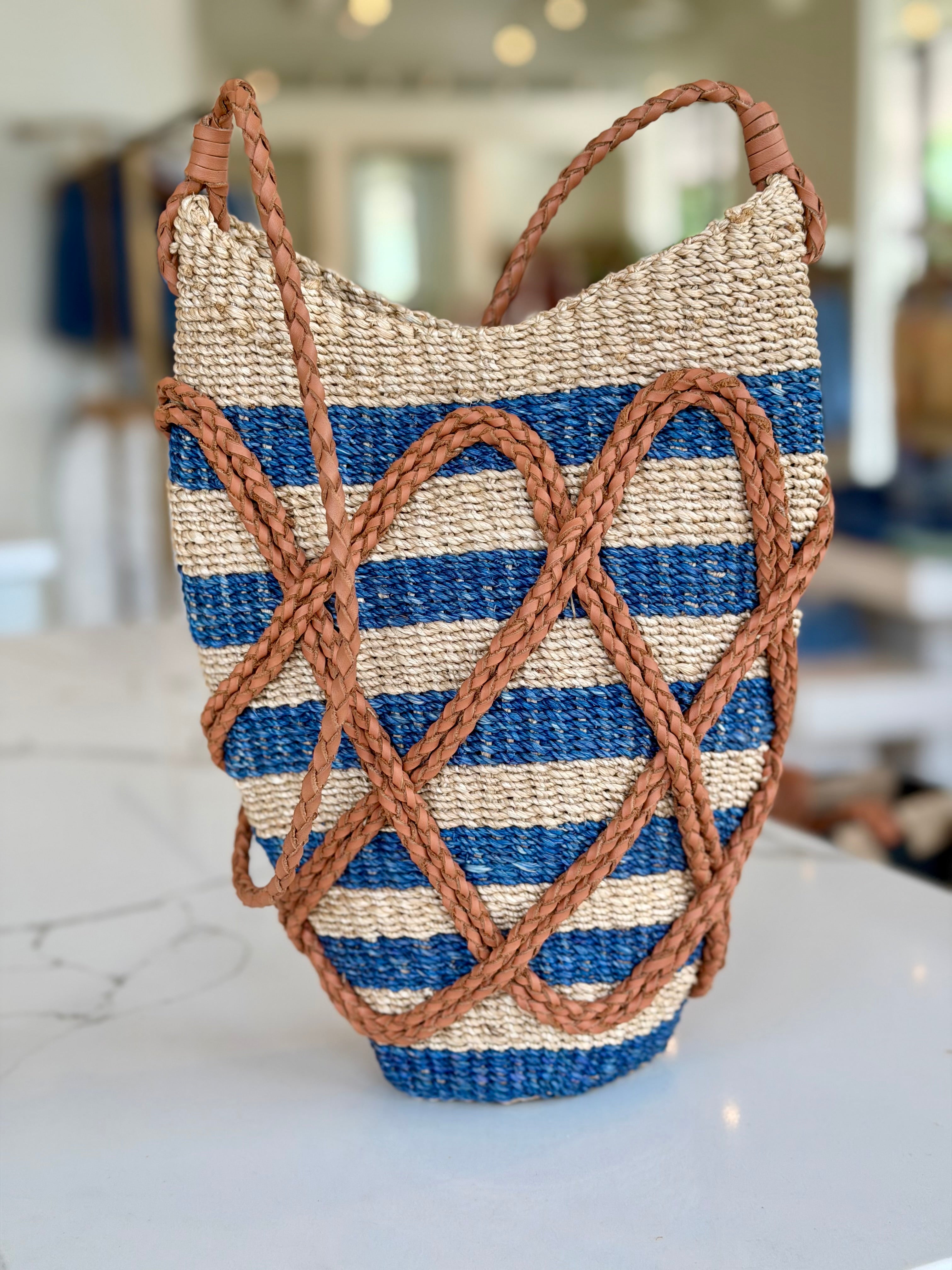 Artamara Denim Stripe Shoulder Bag