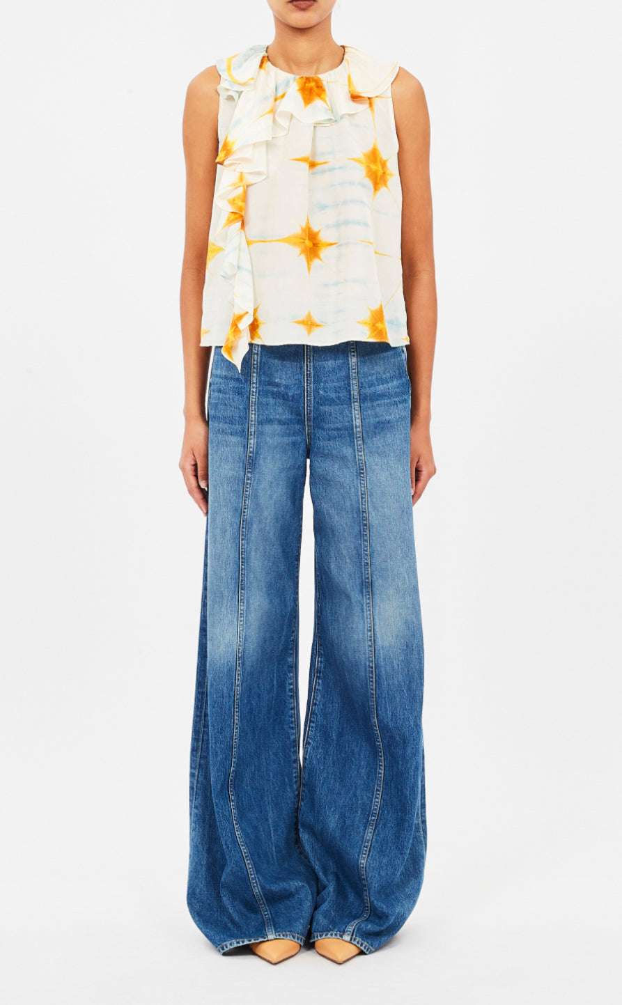Ul0248 Ulla Johnson Dawn Silk Ruffle Blouse