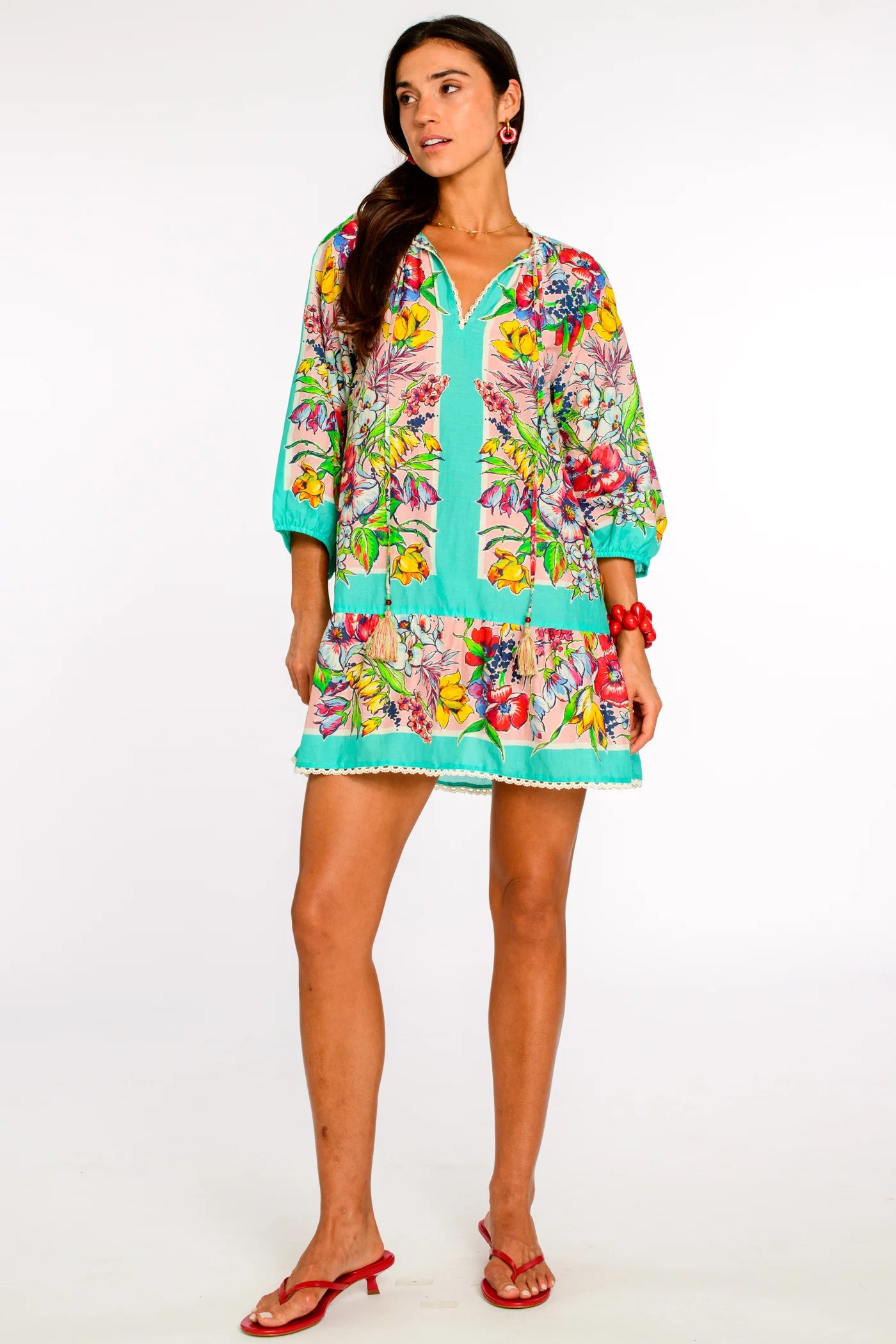 El112306 Floral Print Shift Dress