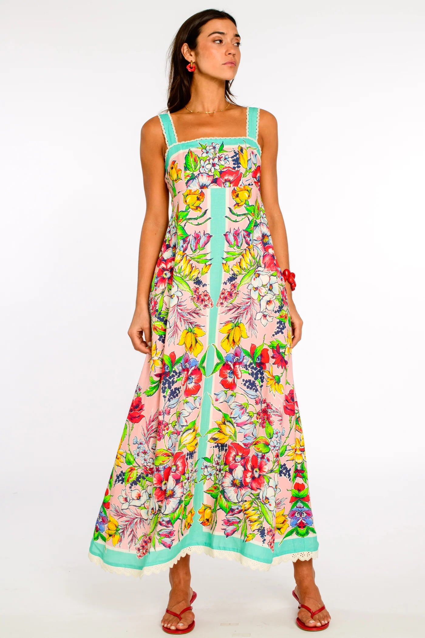 El179306 Floral Print Maxi