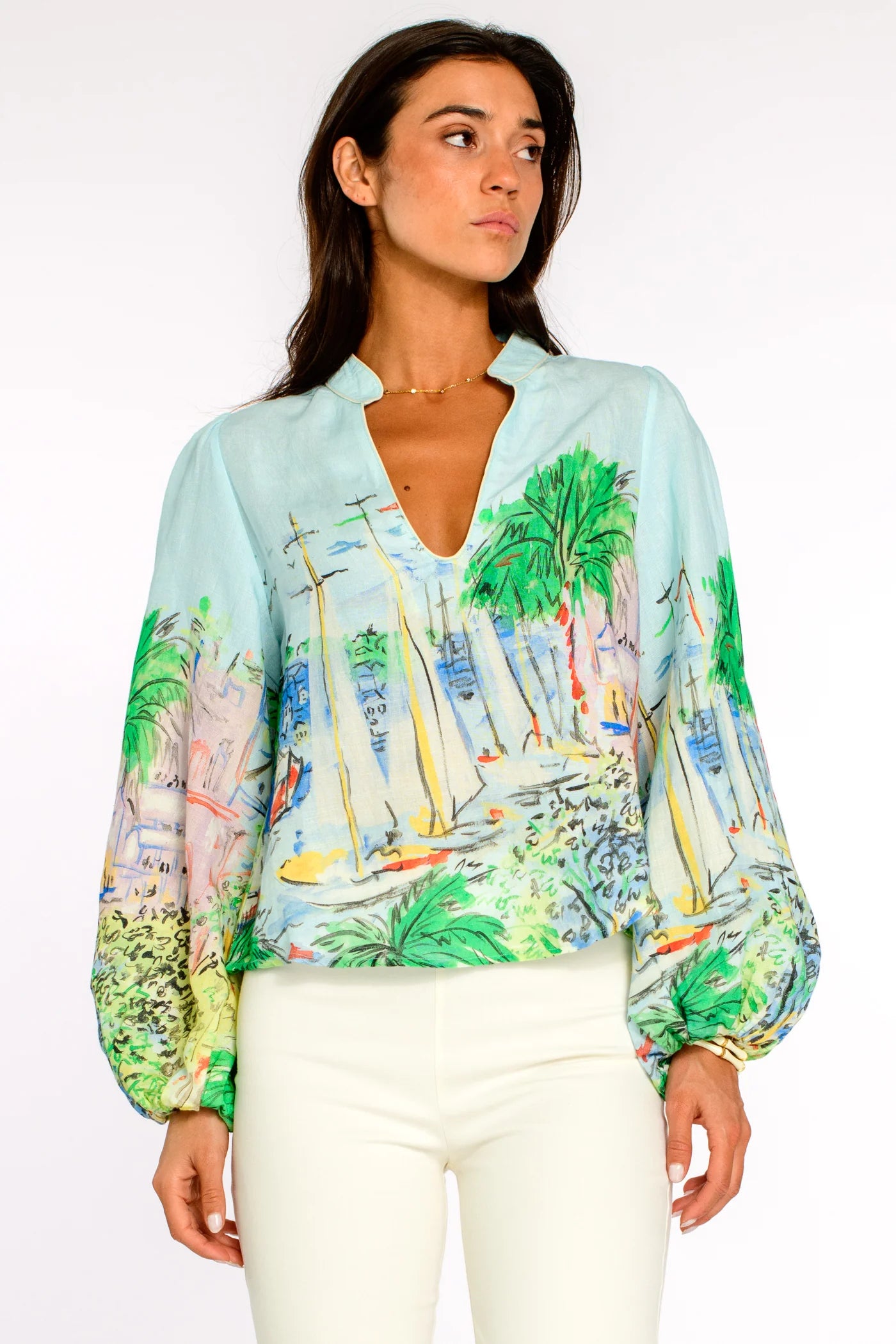 El281303 Long sleeve Vacation Top