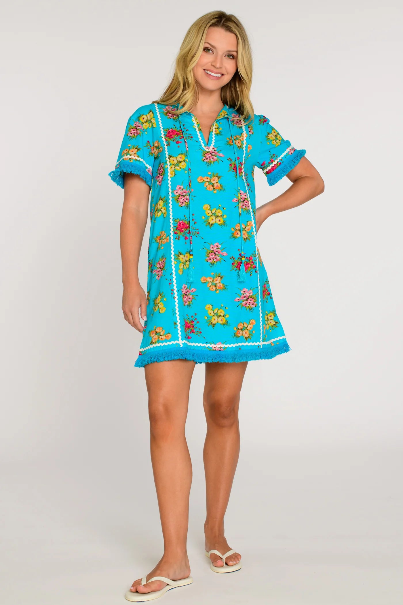 El1127274 Aqua Bouquet Dress