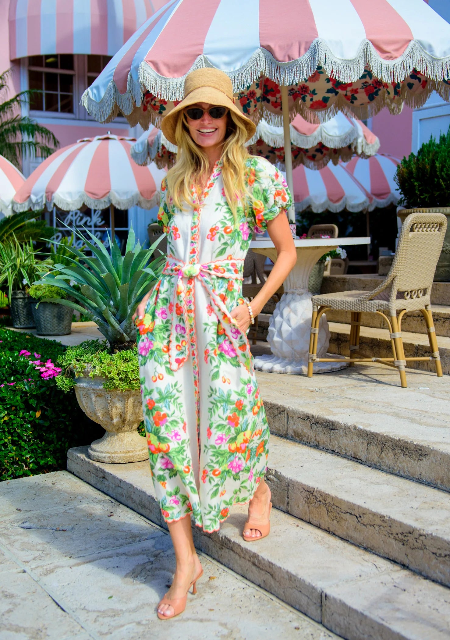El5312 Floral Midi Dress