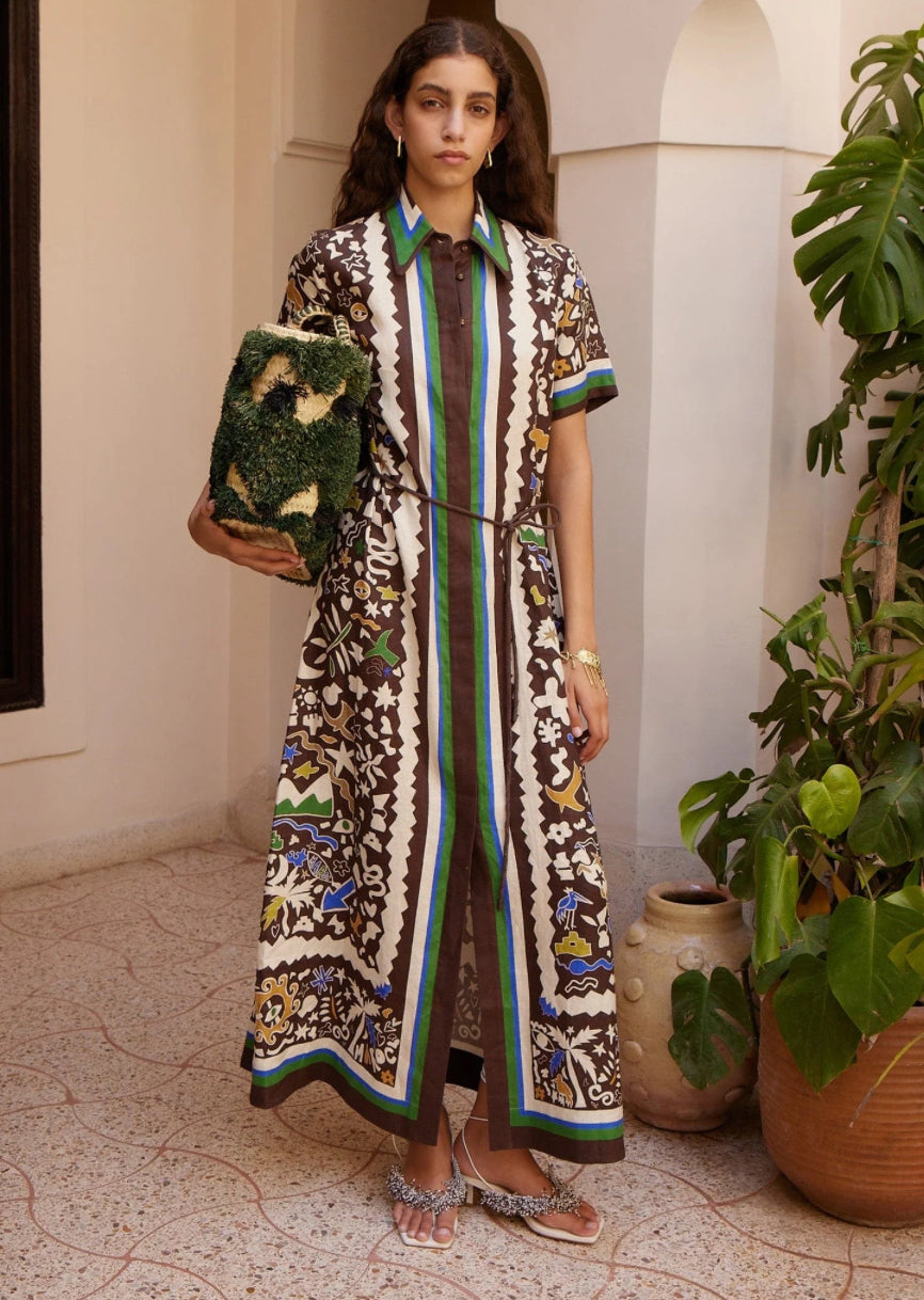 Al6146 Maroc Maxi Shirtdress