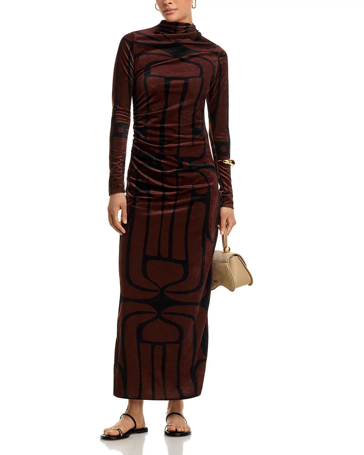 Ca568 Velvet Midi Dress
