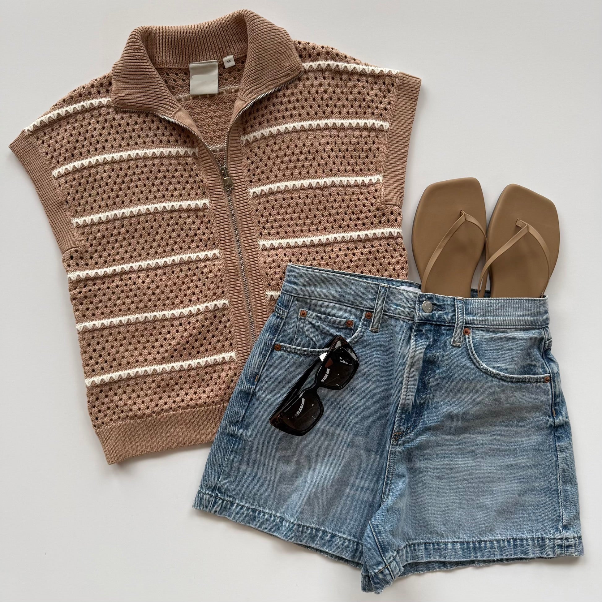 Va03195 Stripe Knit Vest