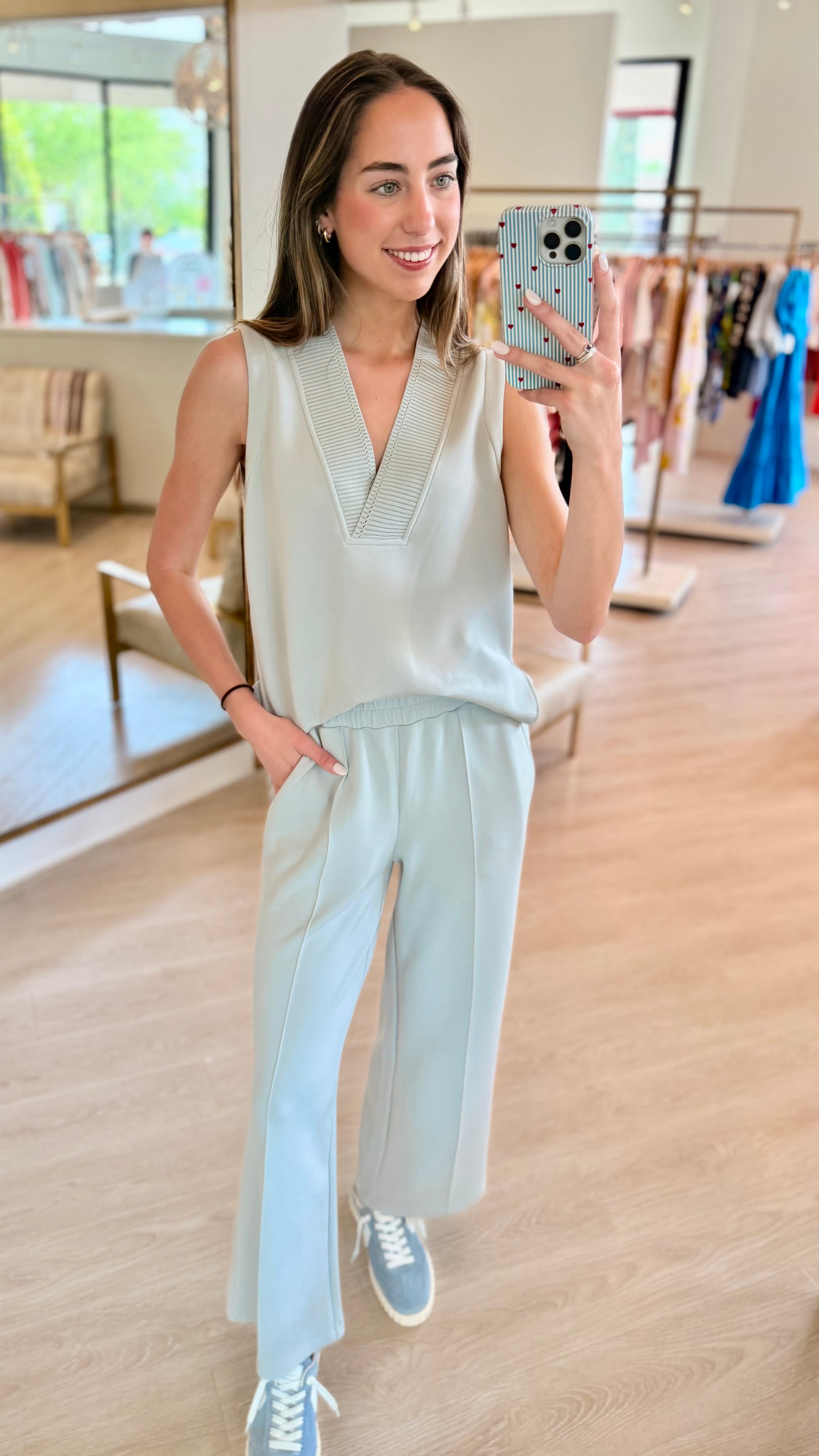 Var03163 SET - Clay Wide Leg Pant Set
