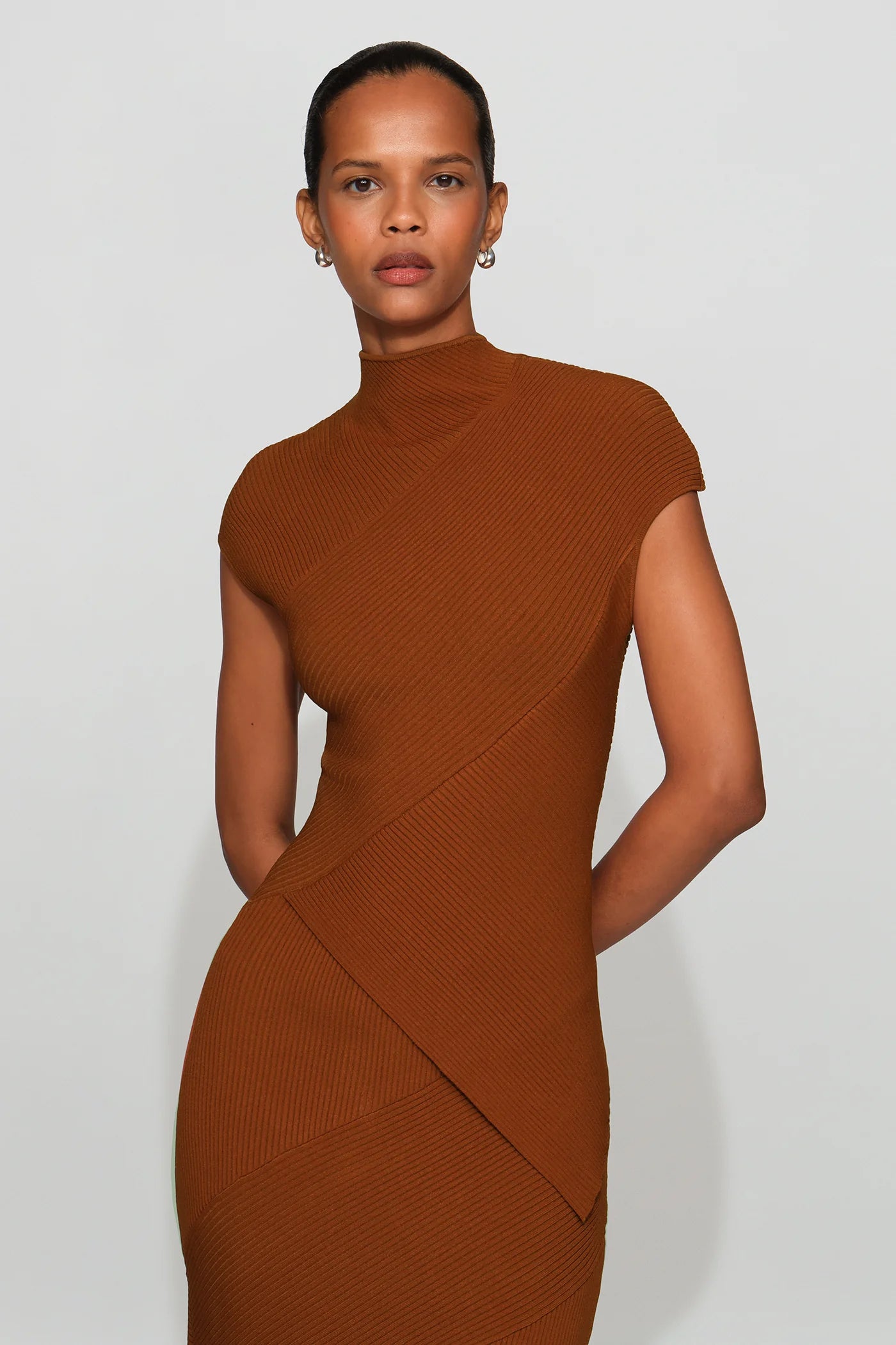 Et6978 Cognac Midi Dress