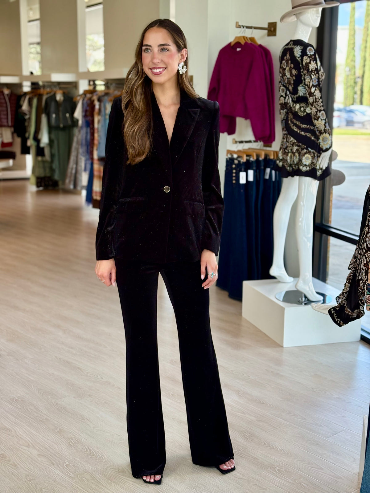 Raa4037 Velvet Sparkle Blazer