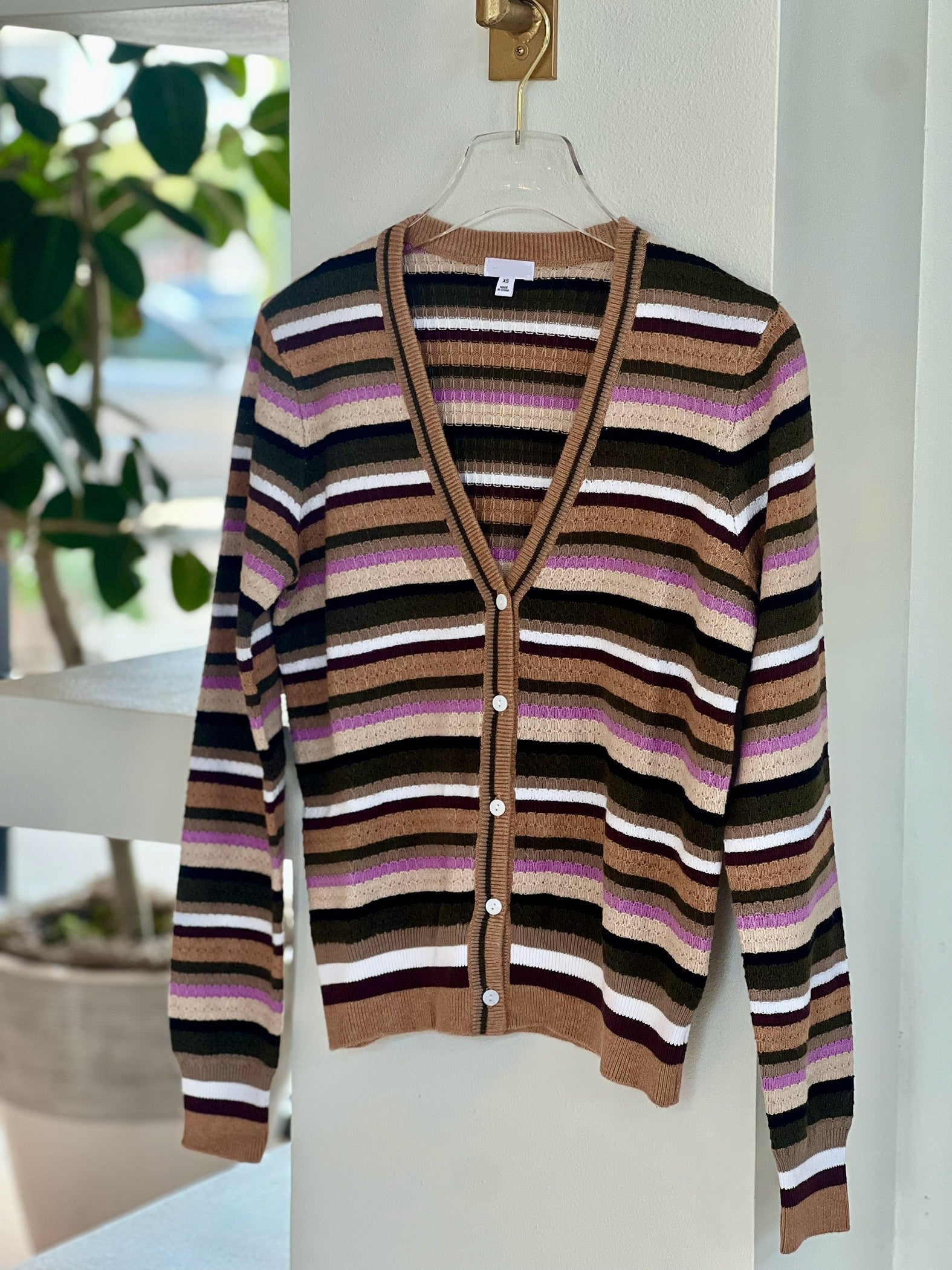 Mi89139 Minnie Rose Striped Cardigan