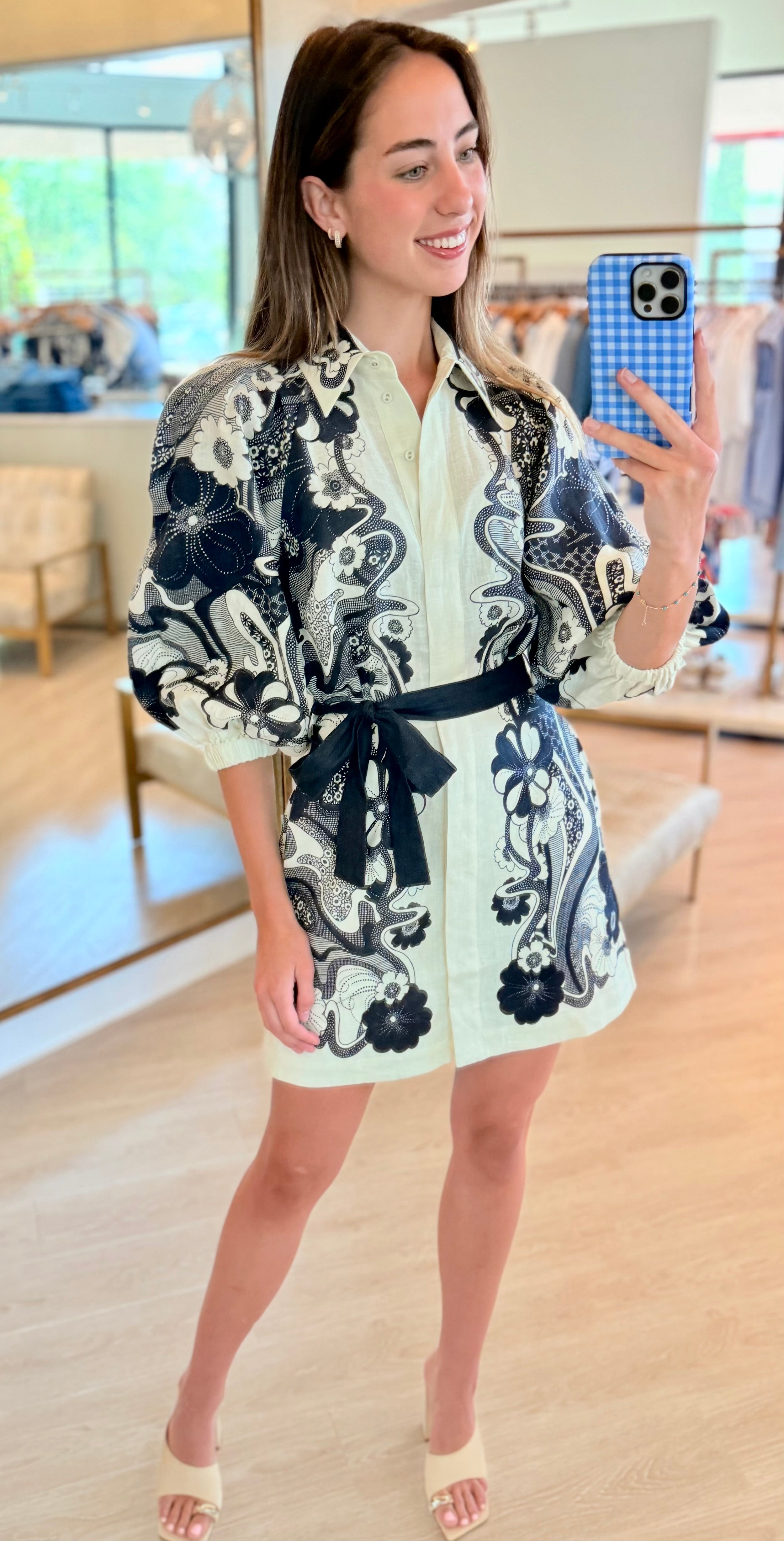 Al5136 Navy & White Mini Dress