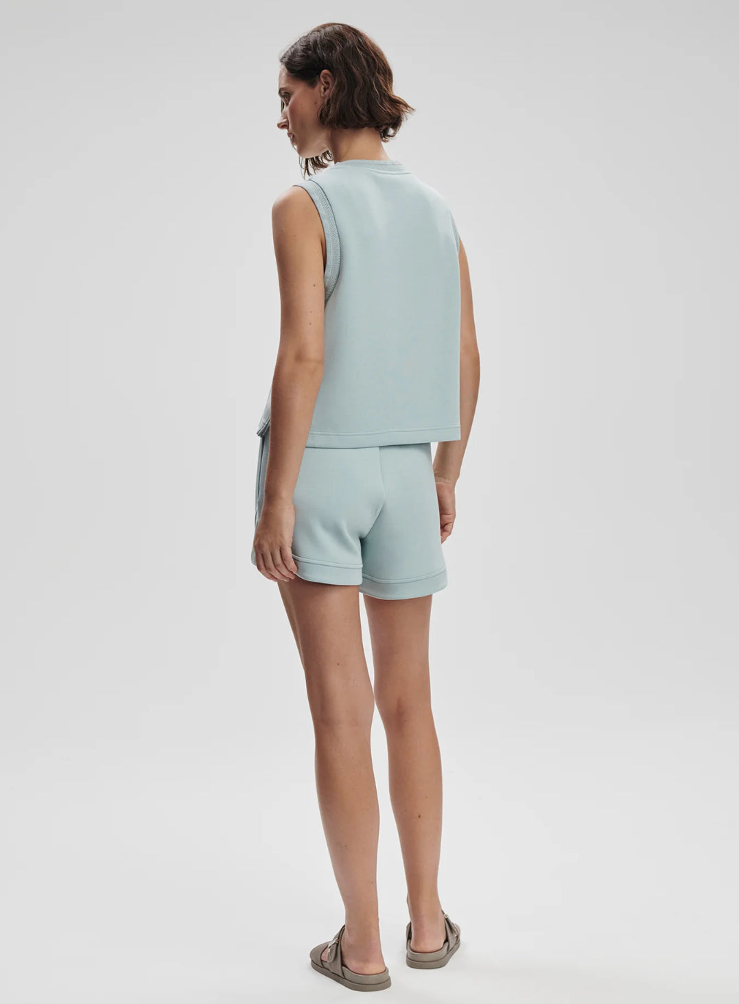 Va02597 Set - Ether Blue Sleeveless Set
