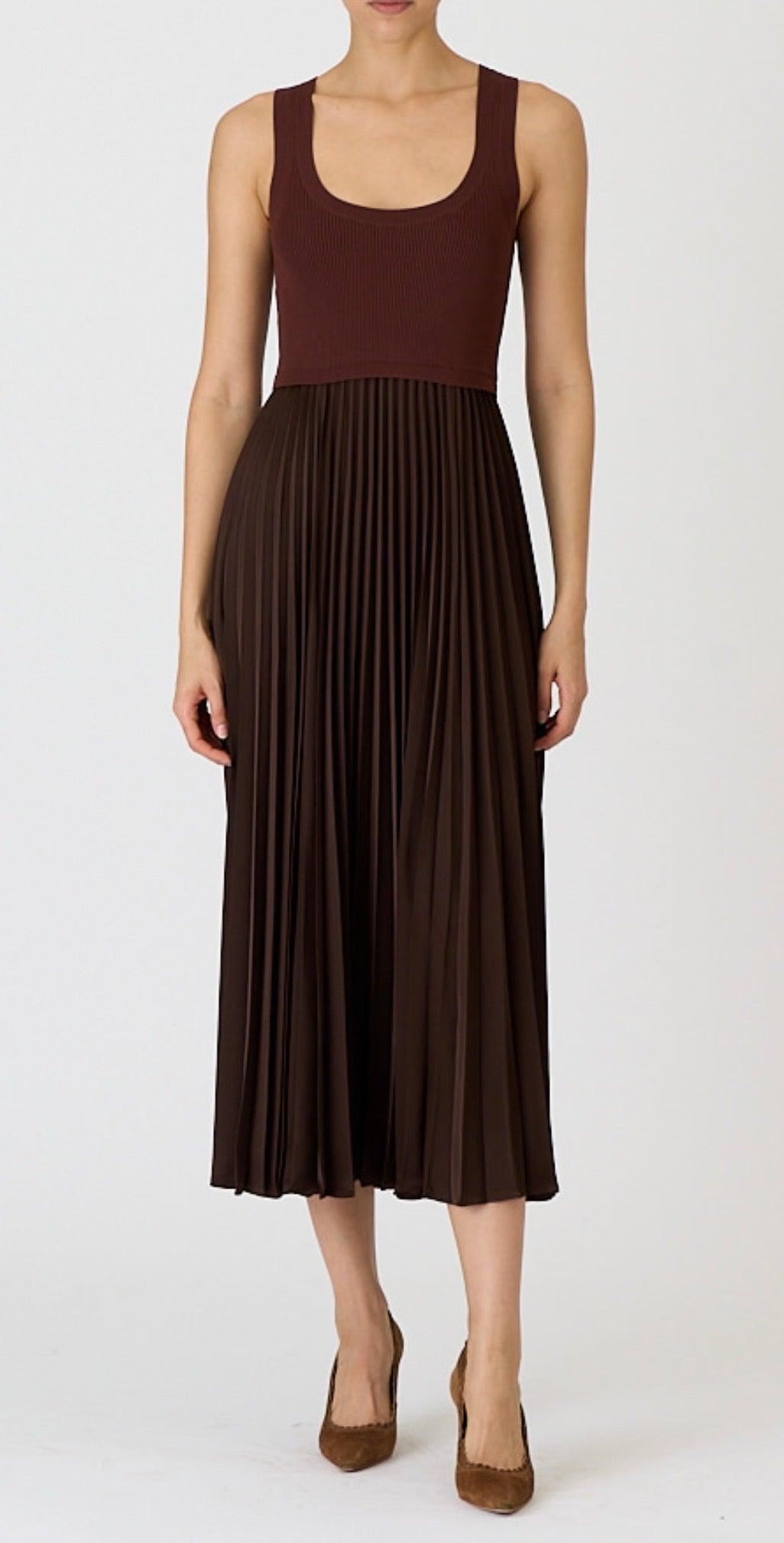Cizd2855 Brown Maxi Dress