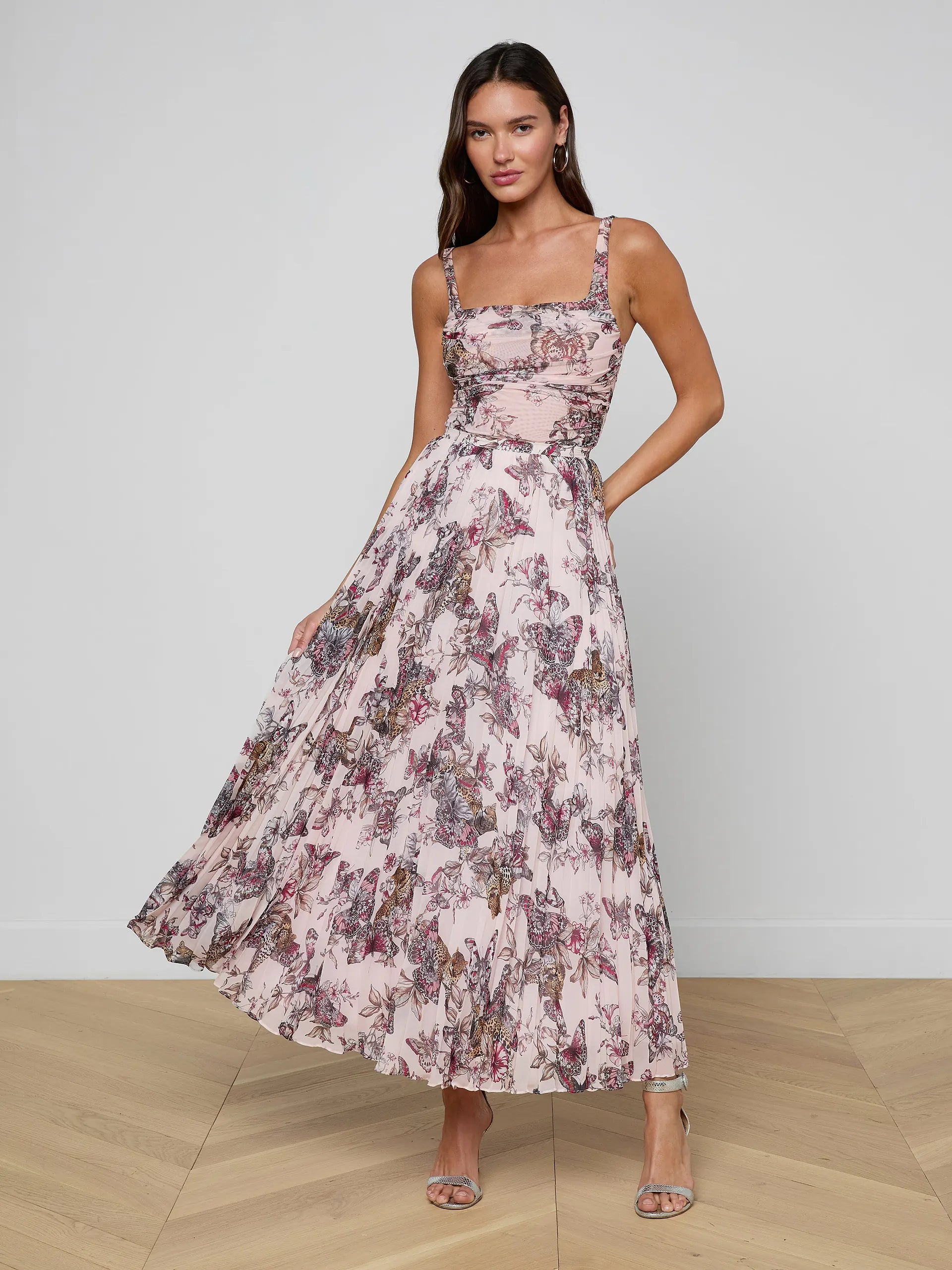 La3413 Butterfly Maxi Skirt