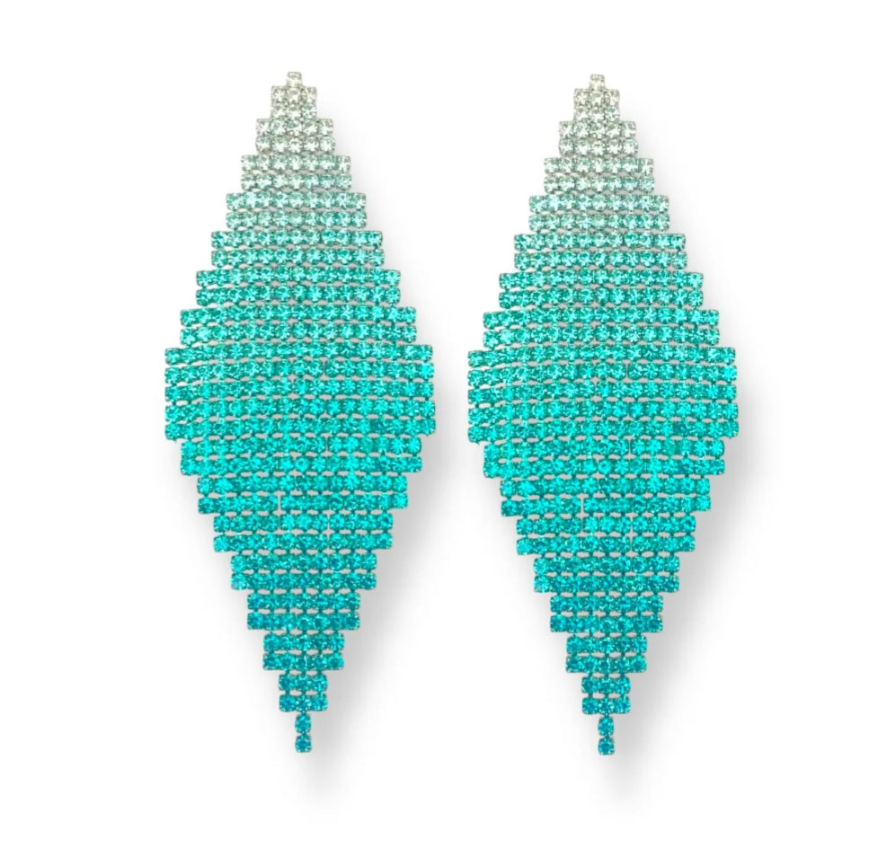 Sera Chandelier Earrings - Blue