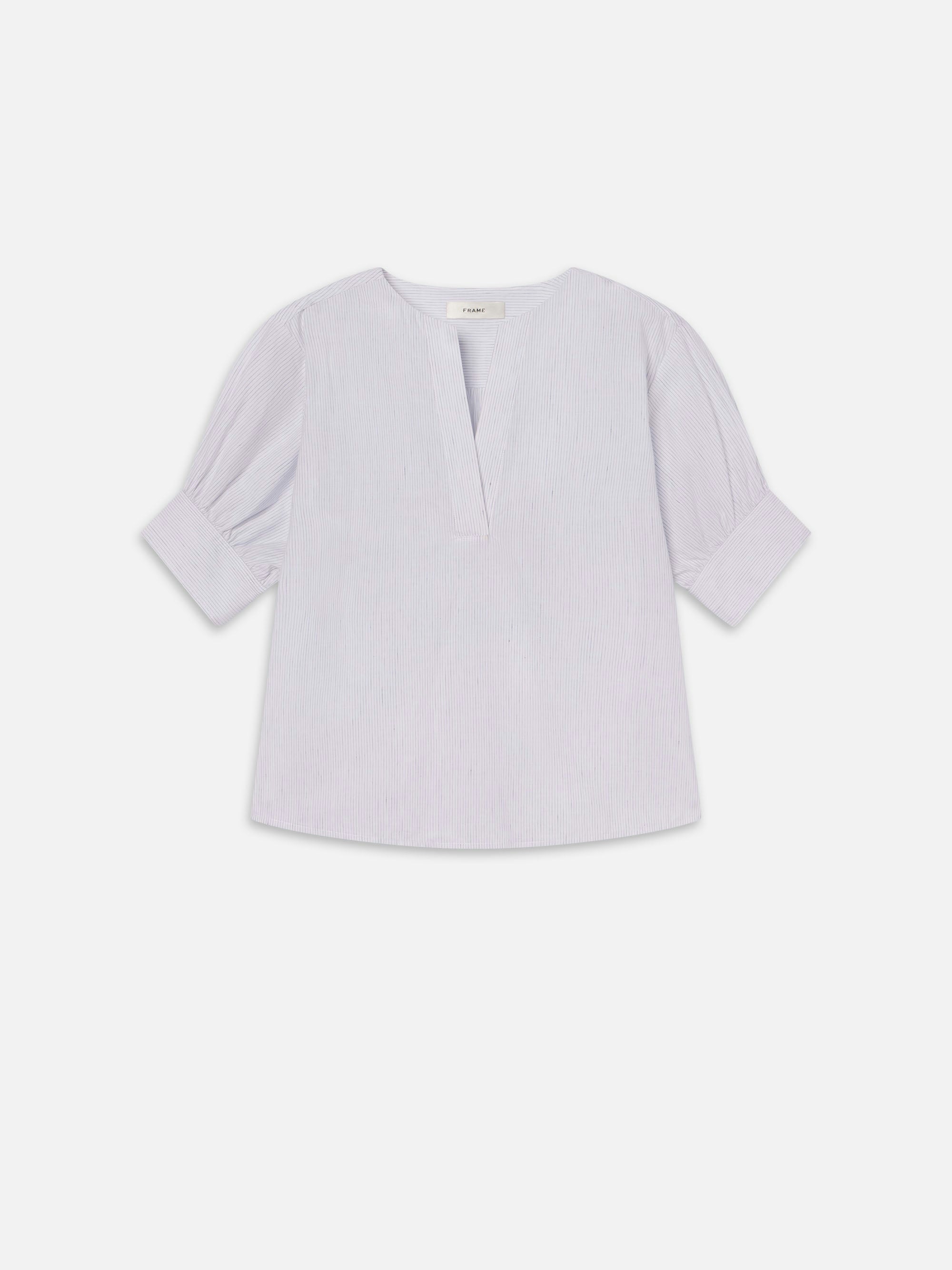 Frwe25 Steel Stripe Popover Top