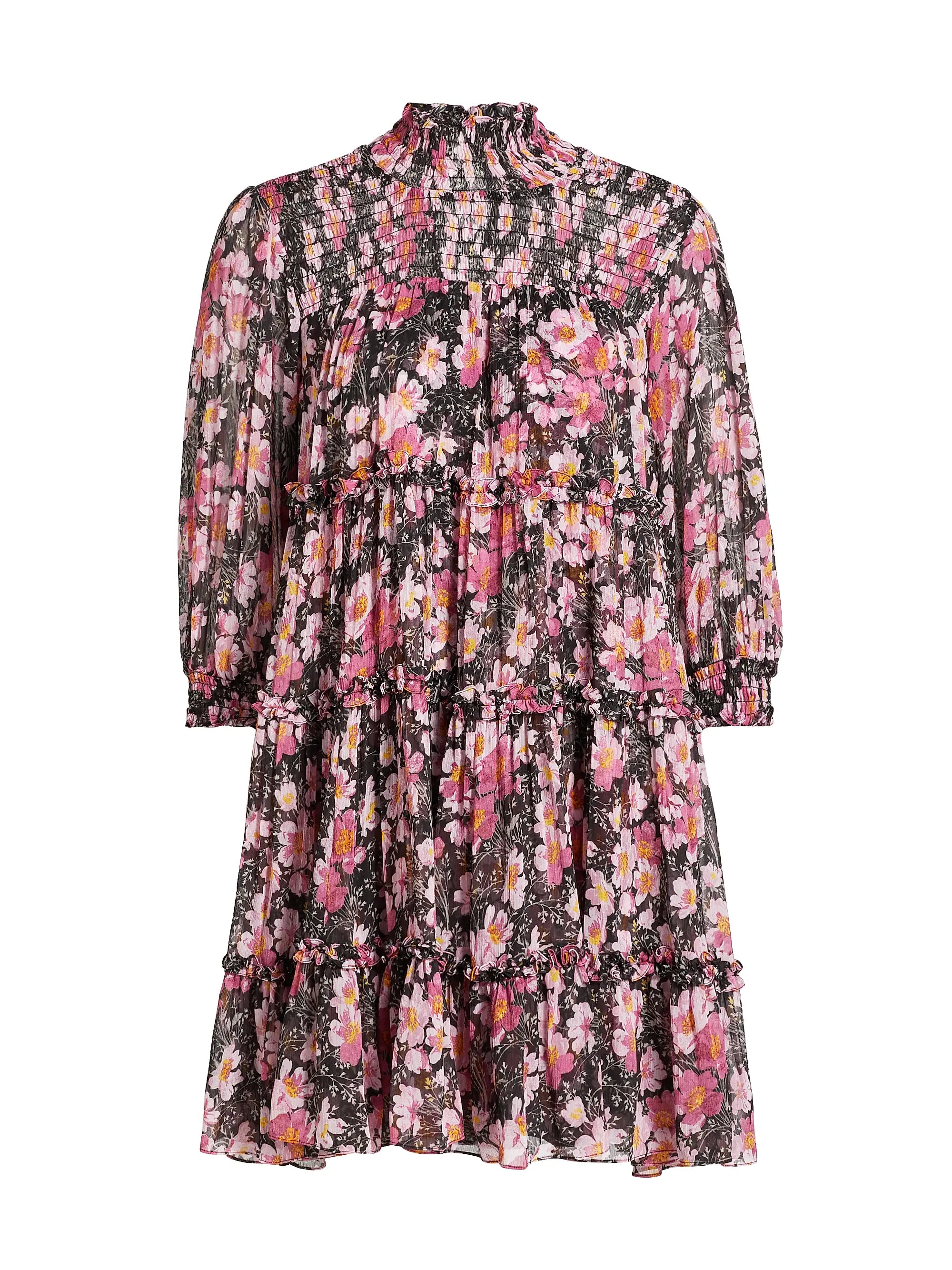 Cizd8938 Cinq a Sept Olive Cosmo Flowers Dress