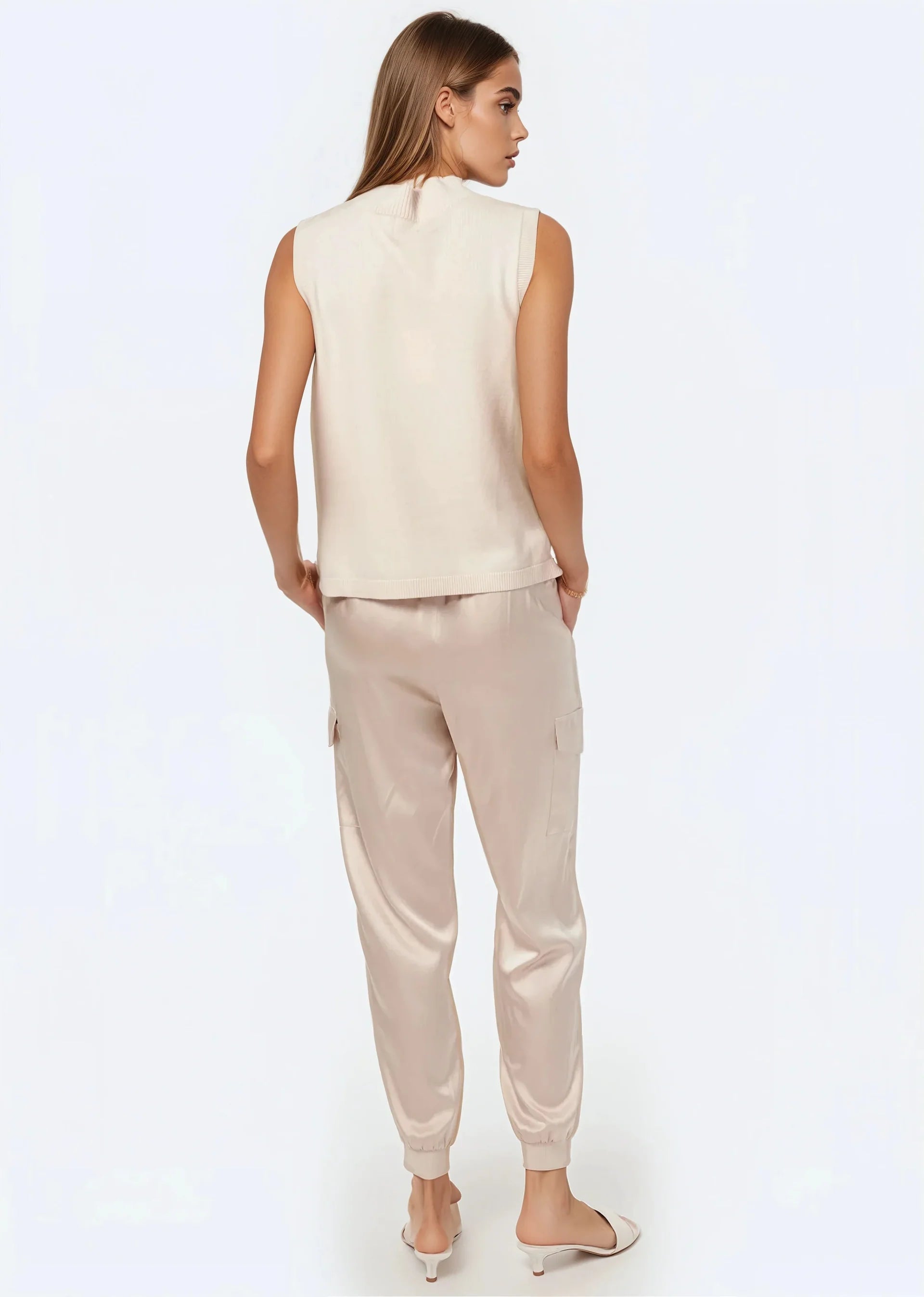 Cacs2001 Silk Champagne Joggers