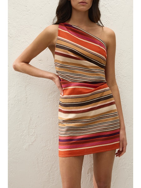 Faf4794 Amber Stripe Mini Dress