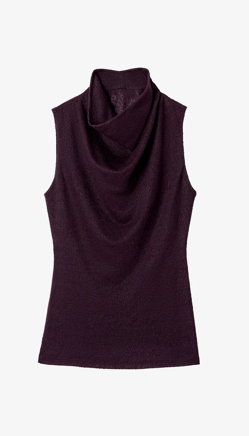 Sm26027 Cowl Neck Knit Shell
