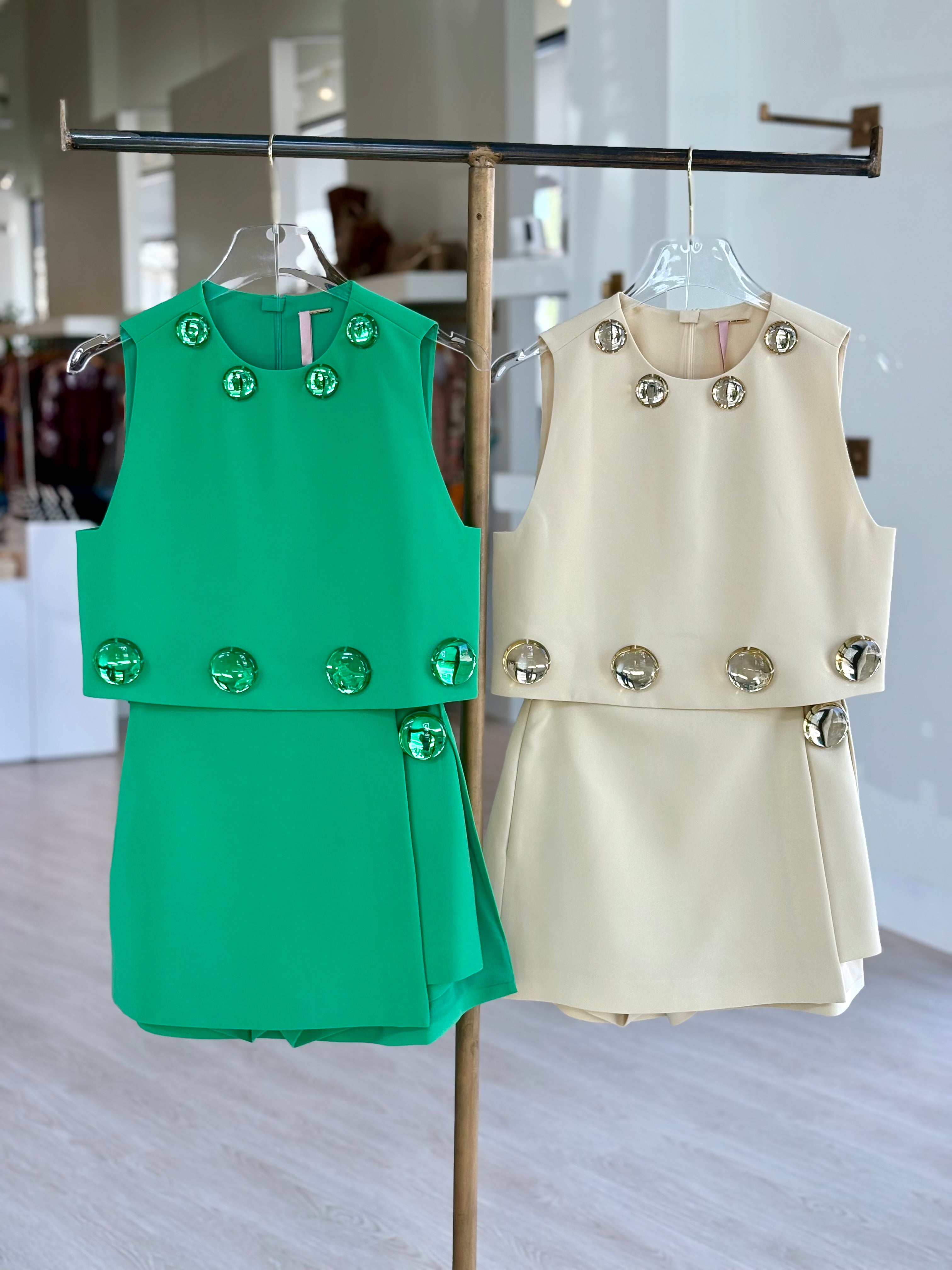 Al1083 Set - Emerald Skort Set