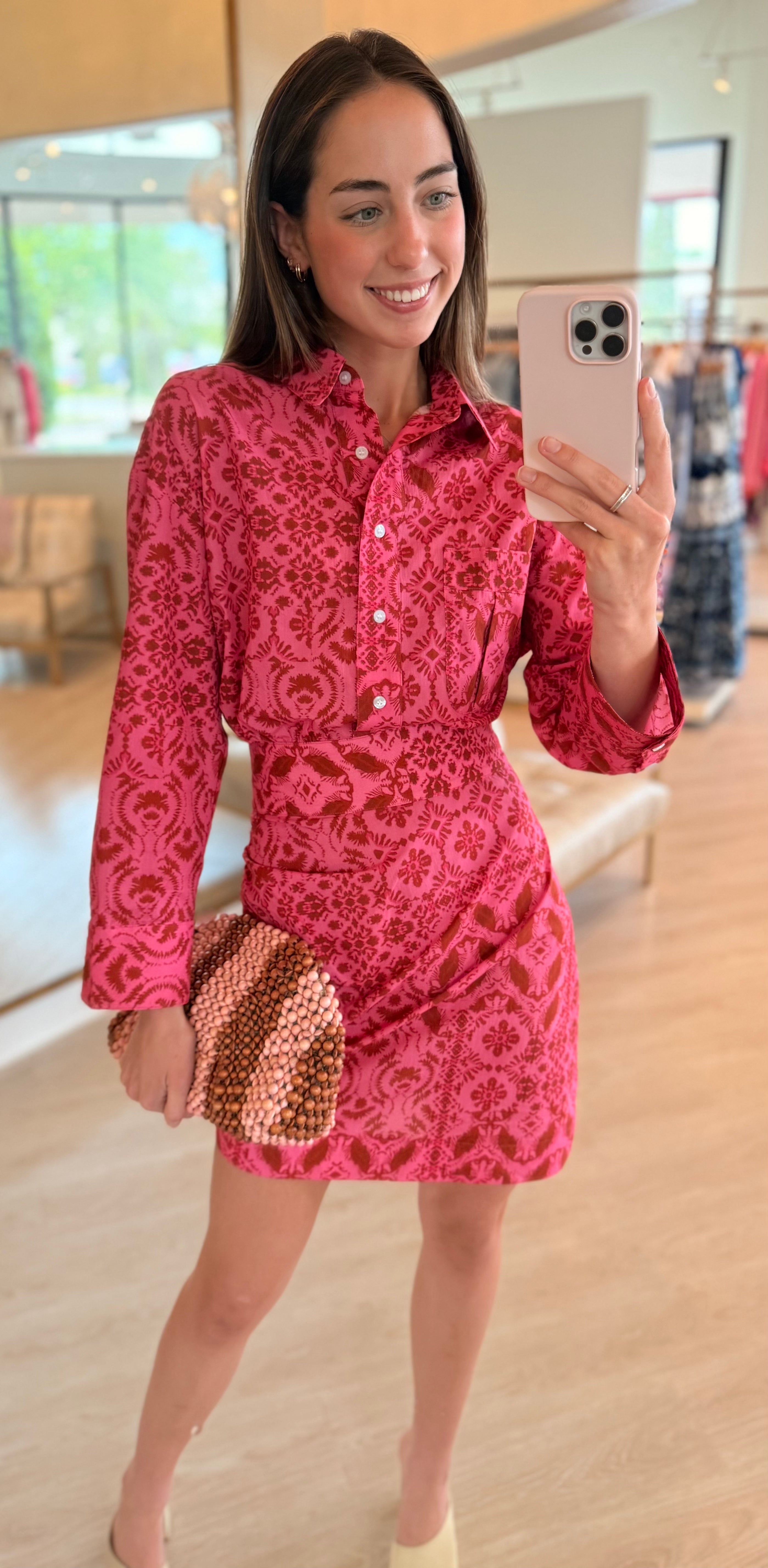 Sm25091 Raspberry Batik Dress