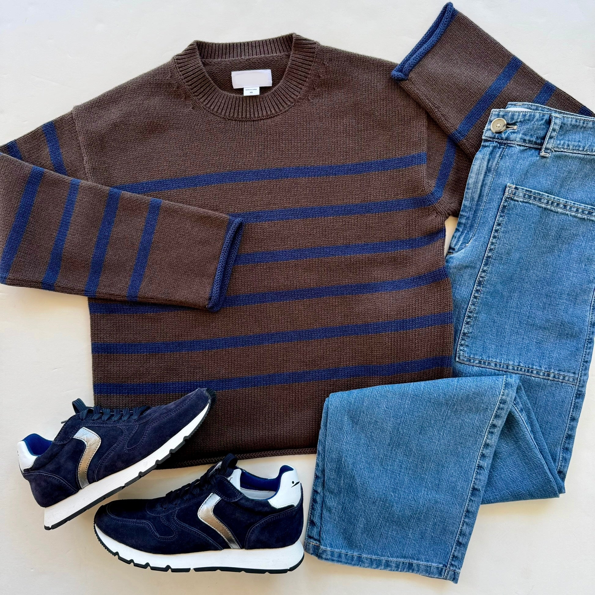 Velucia Espresso Stripe Sweater