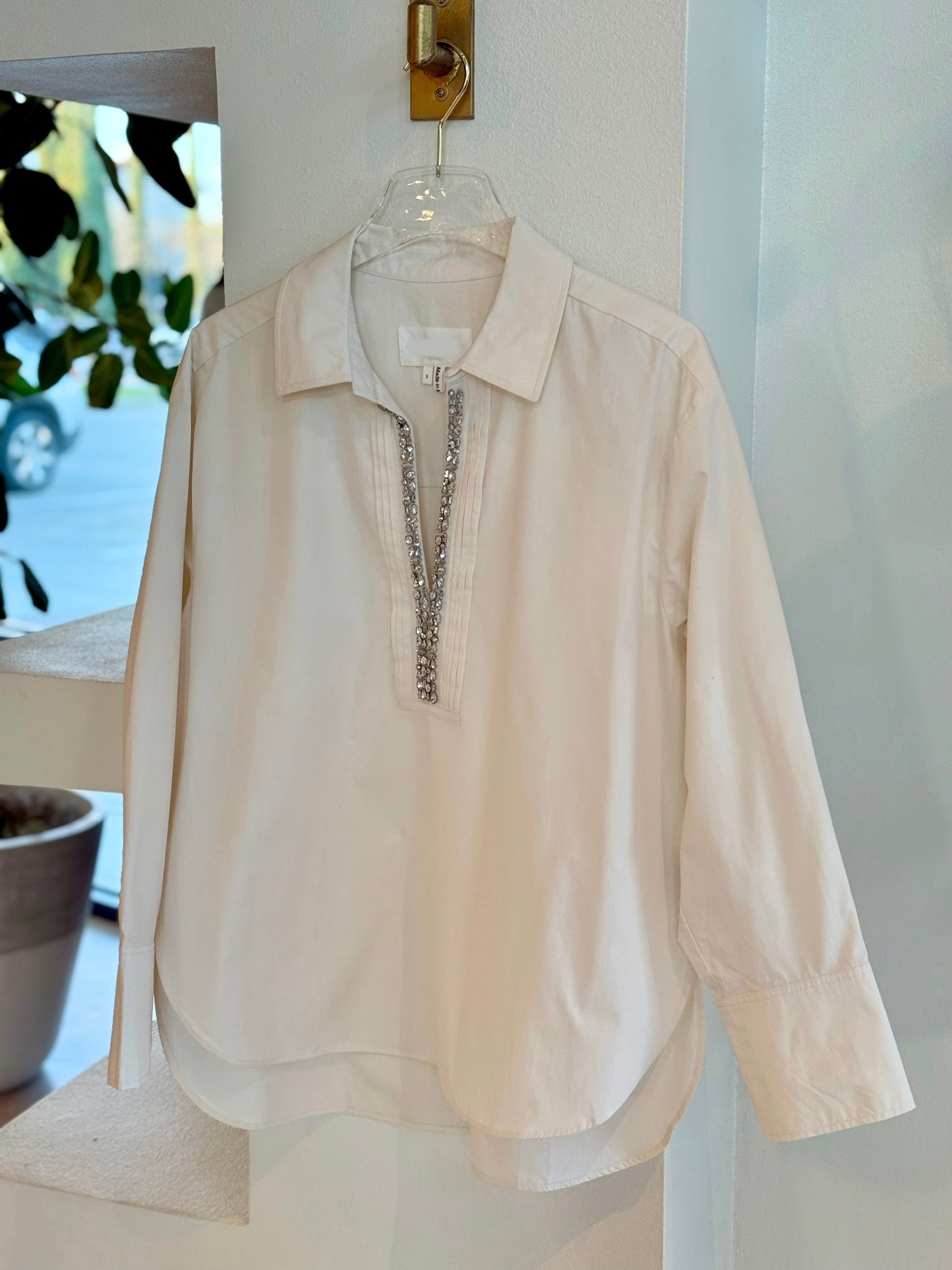 Bamiss Embellished Tuxedo Top