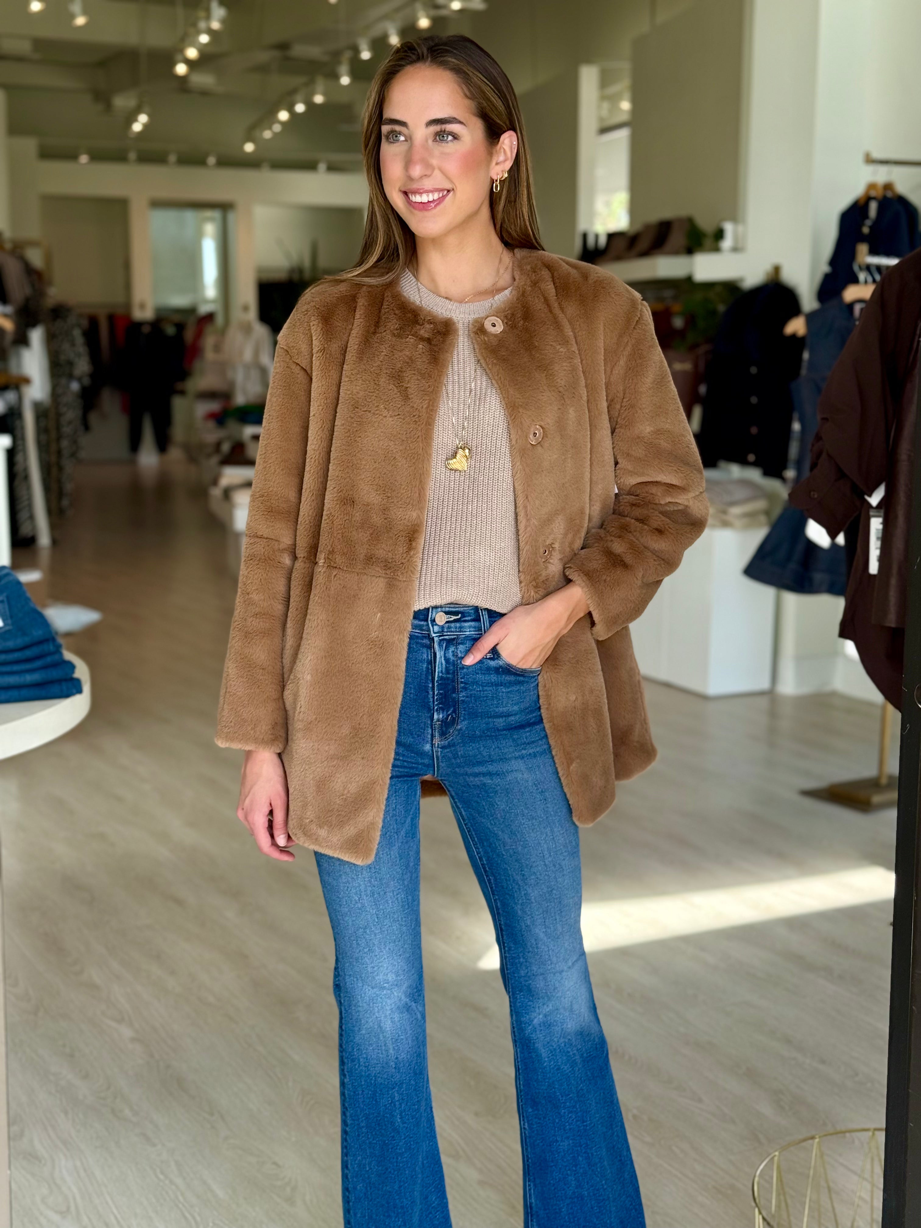 Vemarmont Camel Sherpa Jacket