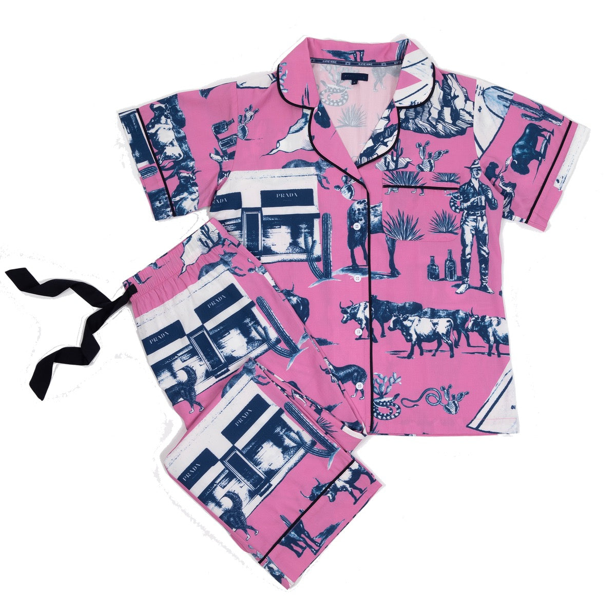 Katie Kime Marfa Toile Pajama Pants Set