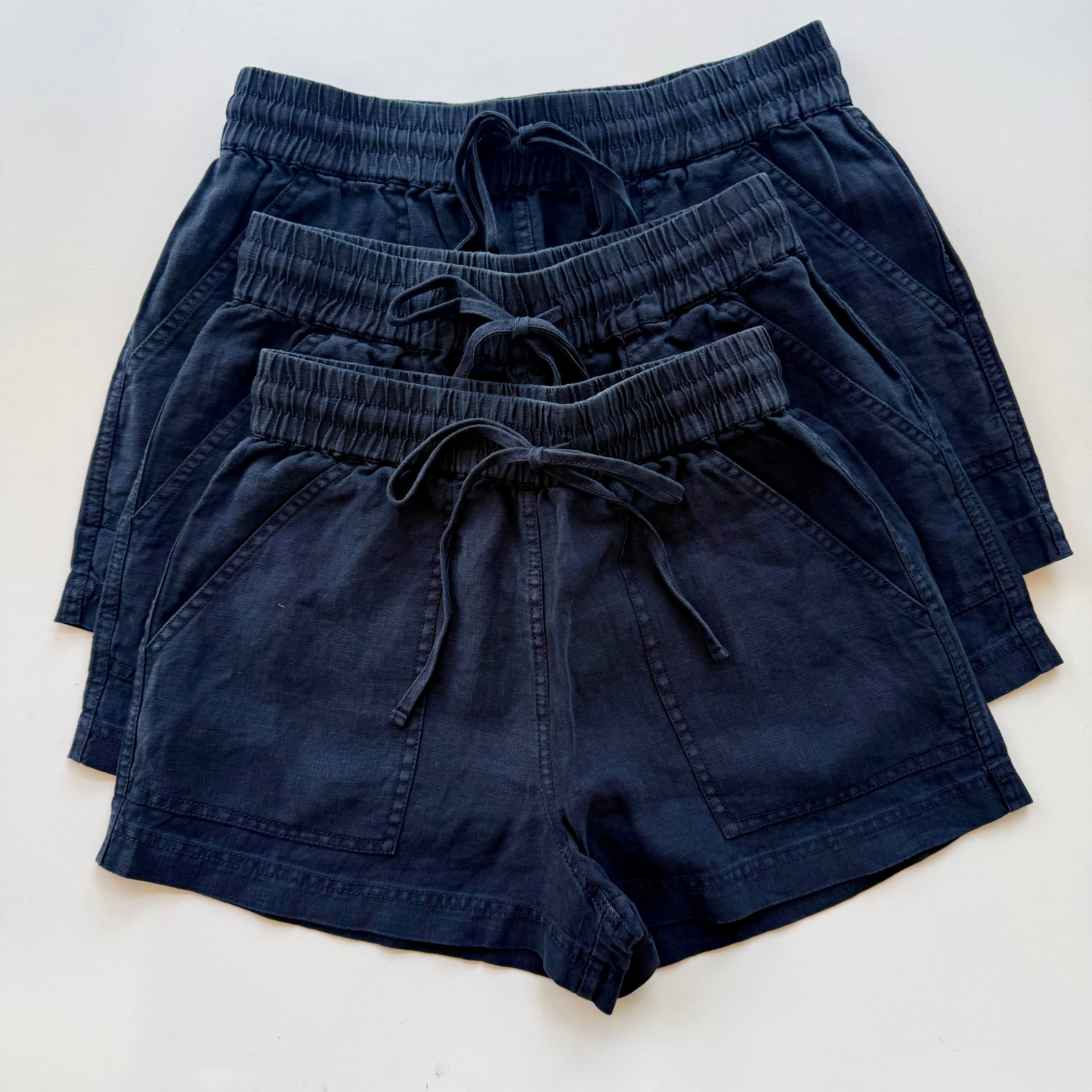 Vesutton Navy Drawstring Shorts